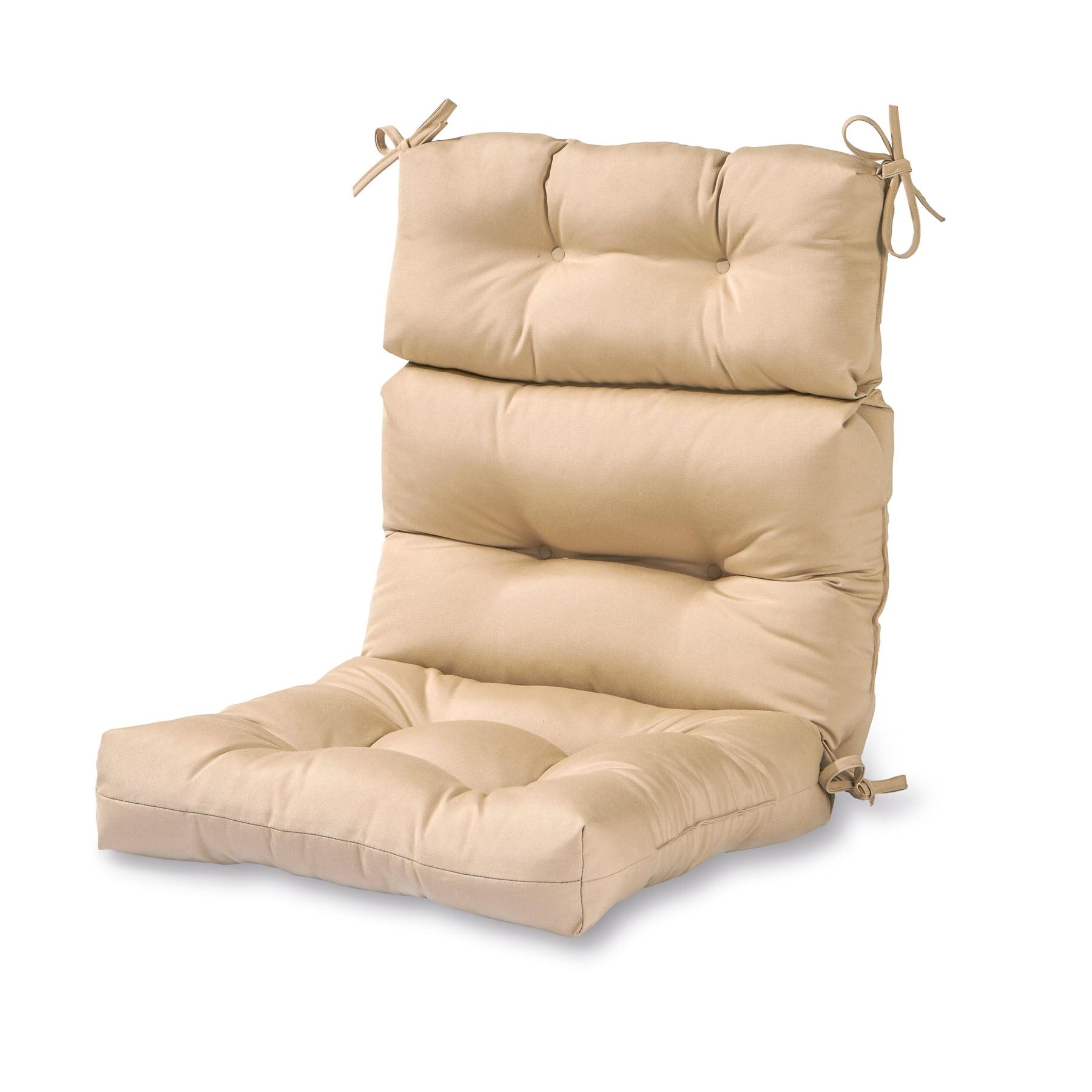 Stone Tan Outdoor High Back Chair Cushion