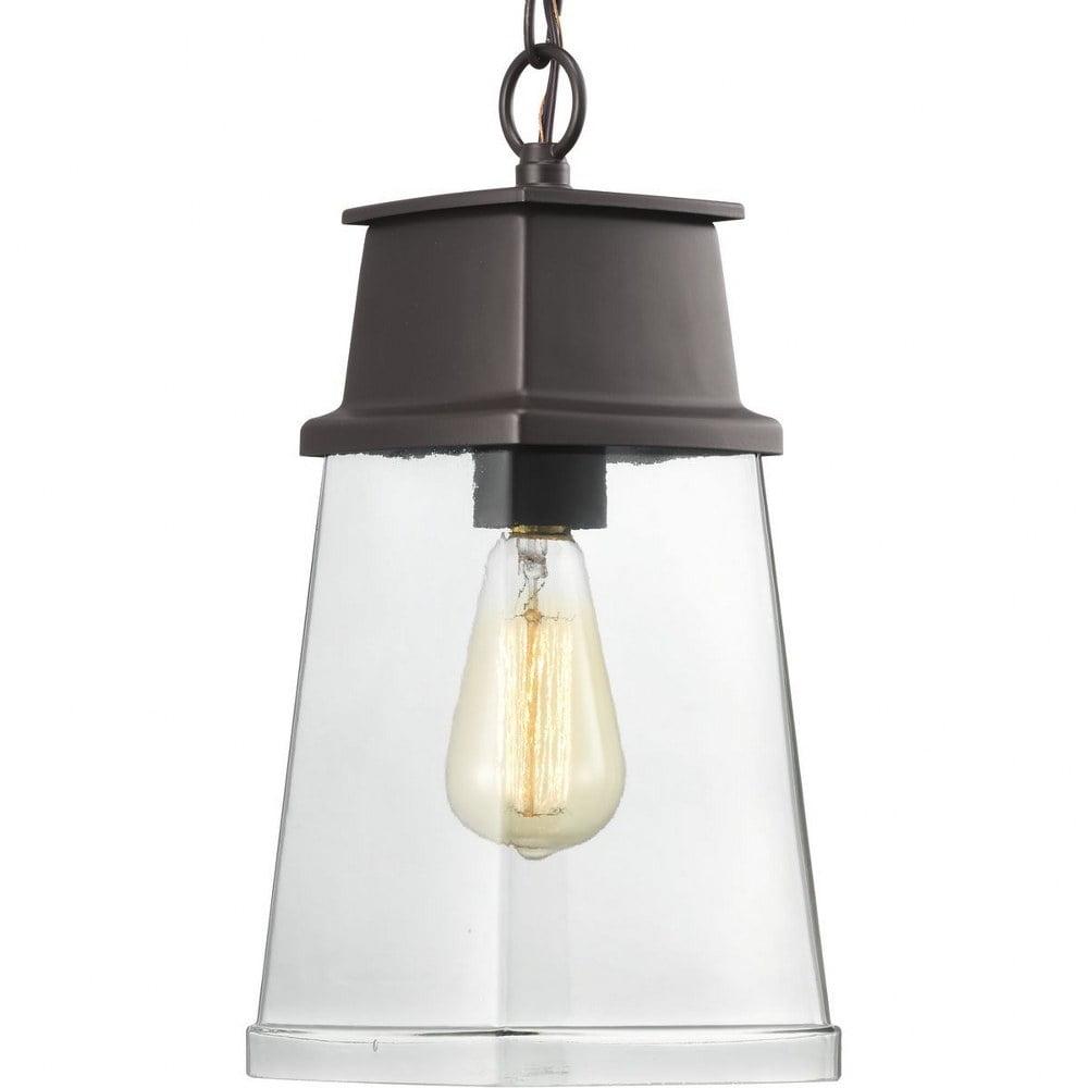 Architectural Bronze Glass LED Indoor/Outdoor Hanging Lantern