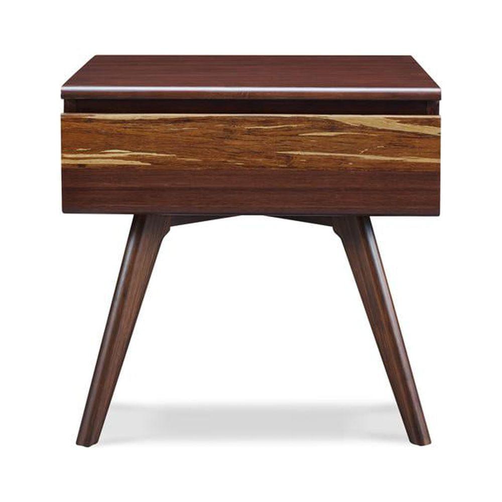 Azara Sable Bamboo Nightstand with Tiger Accent and Drawer