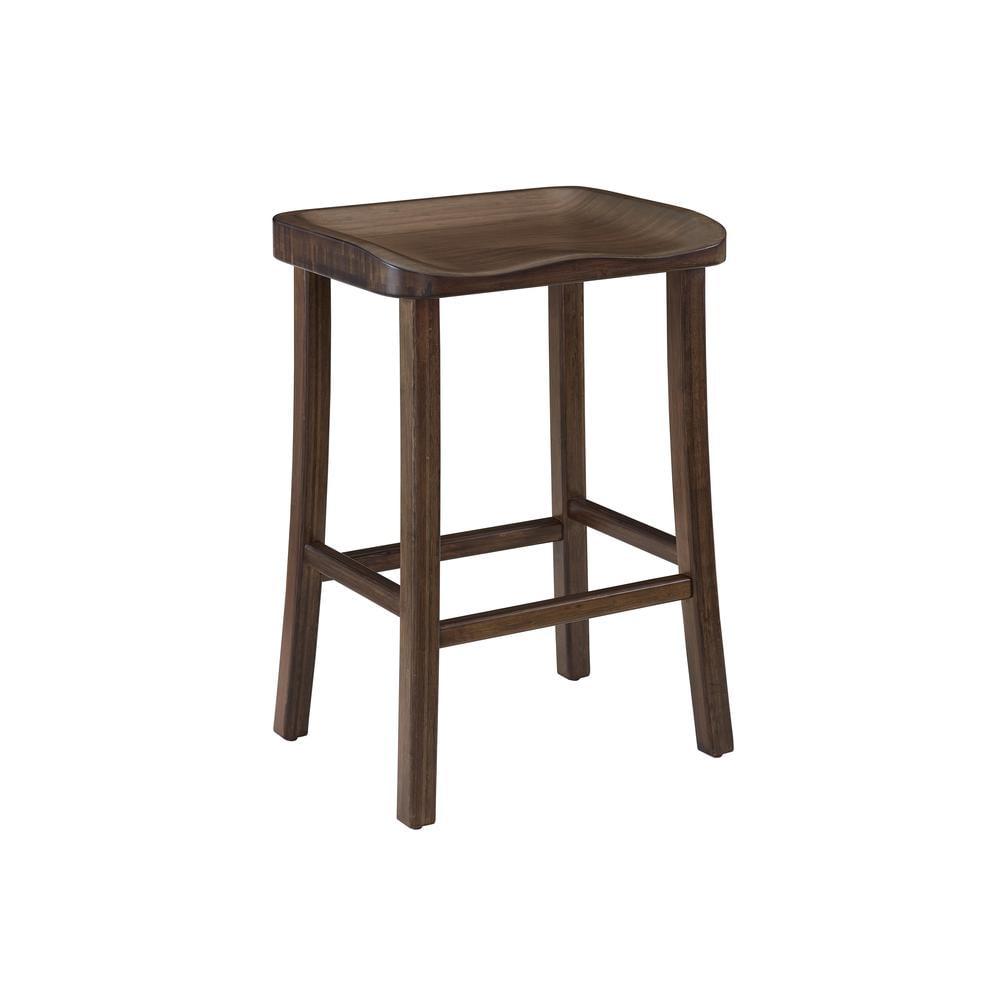 Elegant Black Walnut Backless Counter Stool, 18"x26"