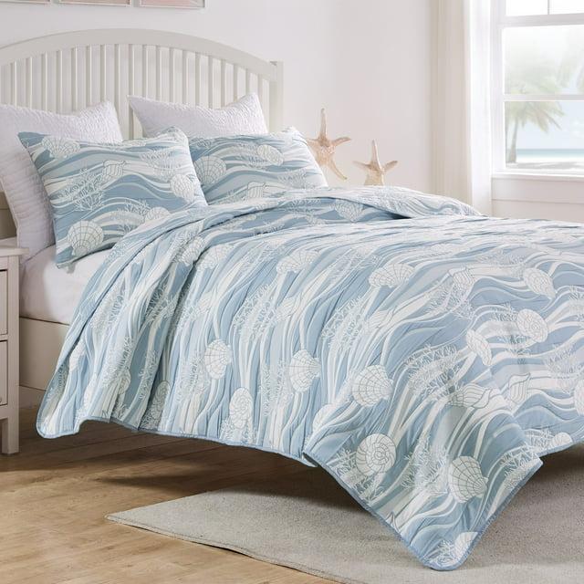 Greenland Home Fashions Coastal Paradise Jacquard Coverlet Set