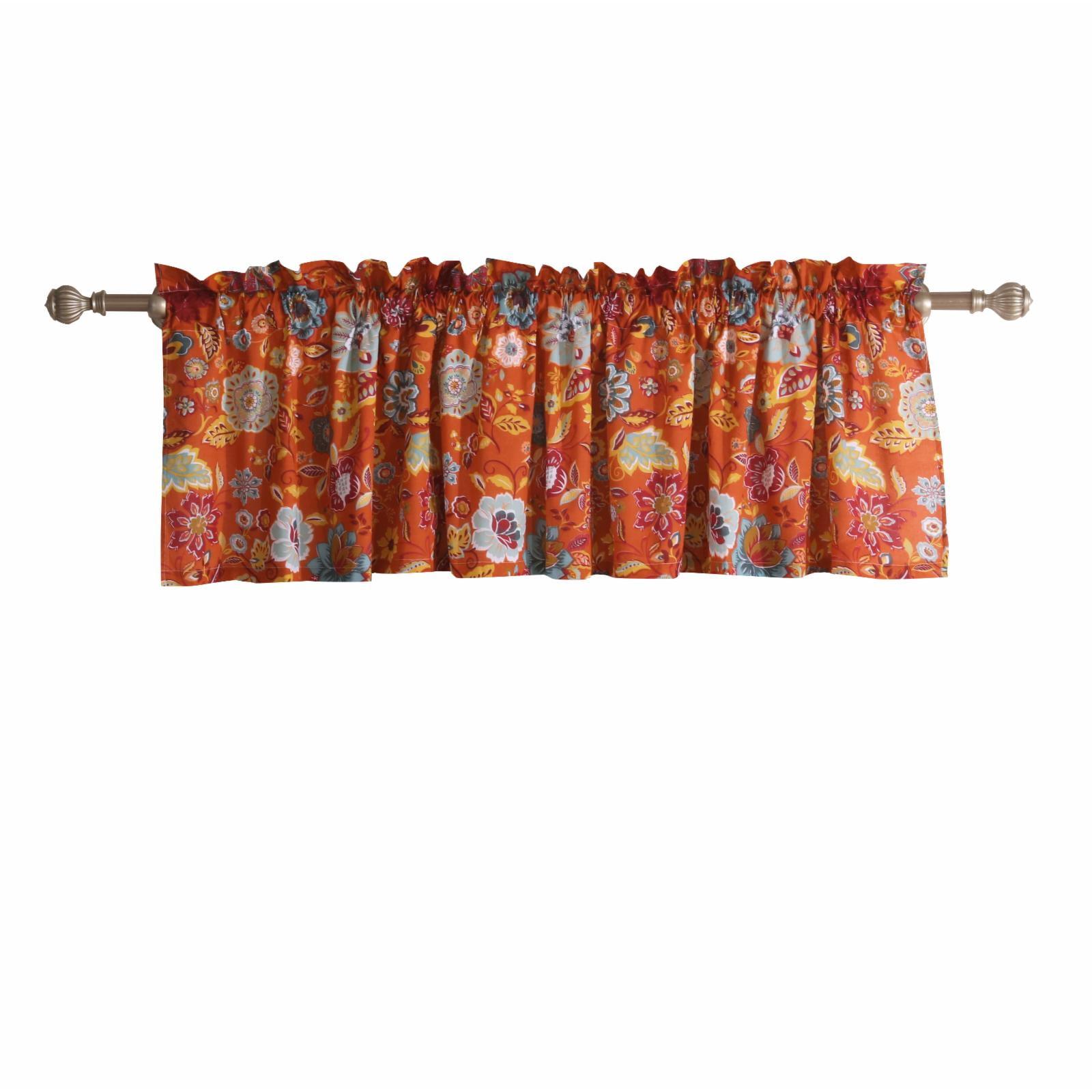 Astoria Floral Tailored 84'' W Window Valance