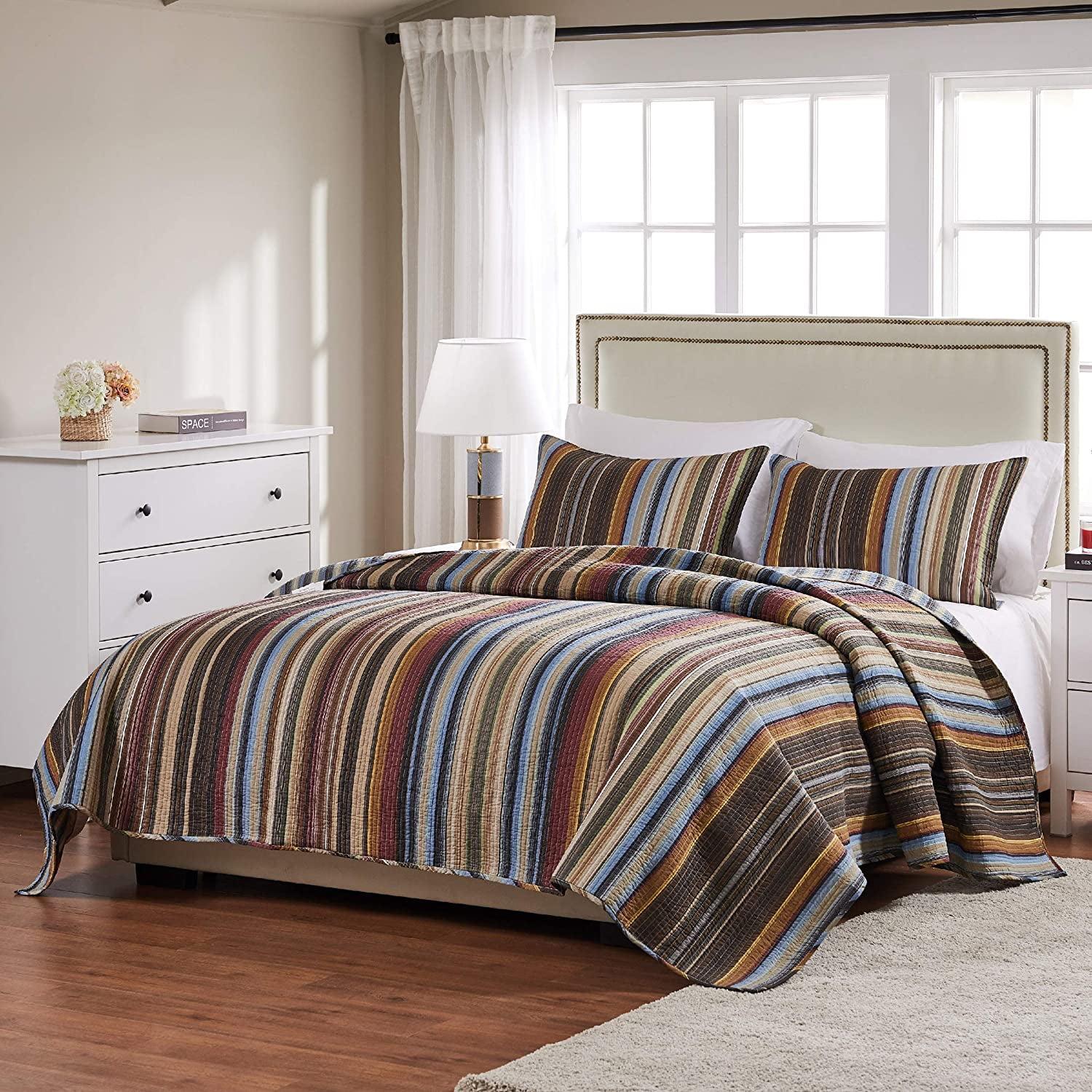 Greenland Home Fashions Durango Quilt Set Earth