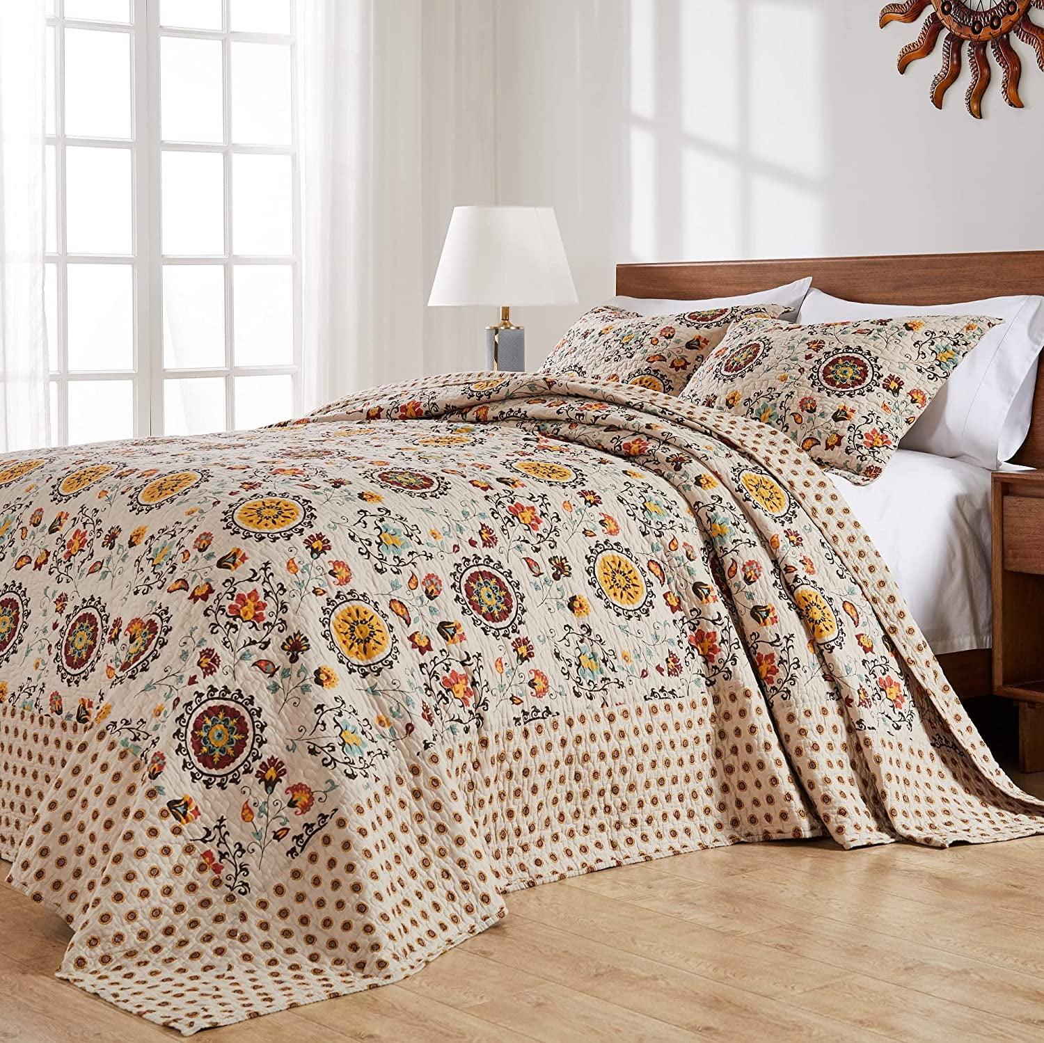 Andorra Medallion Cotton Reversible Quilt Set