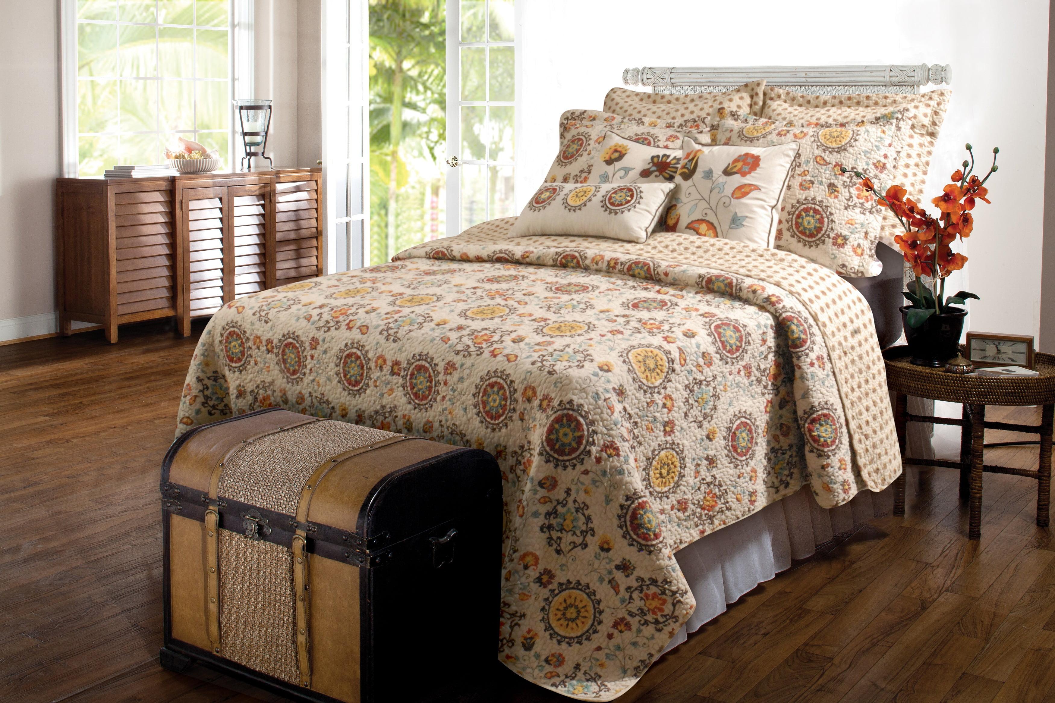 Andorra Medallion Cotton Reversible Quilt Set