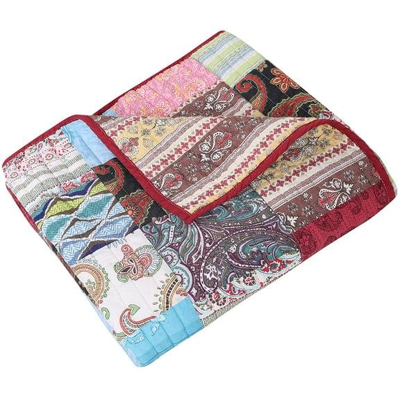 Bohemian Dream 100% Cotton Patchwork Throw