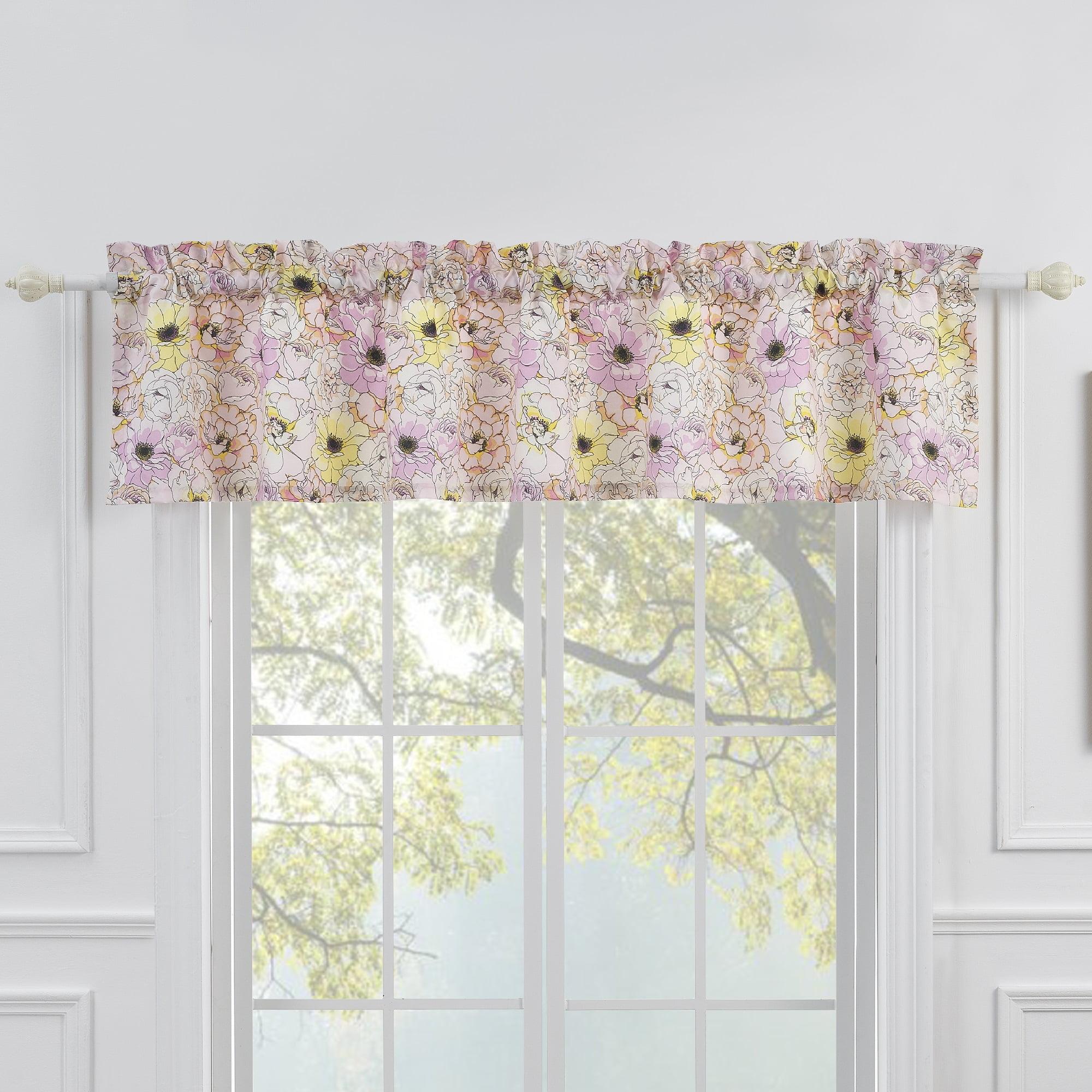 Misty Bloom Floral Tailored 84" Window Valance