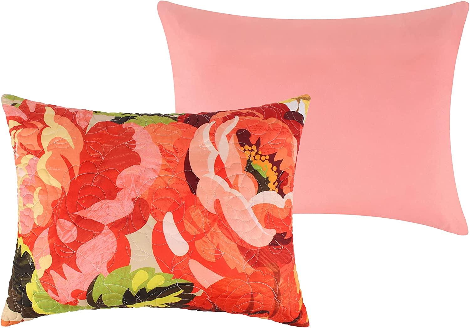 Senna Boho Floral Quilted Reversible Standard Pillow Sham