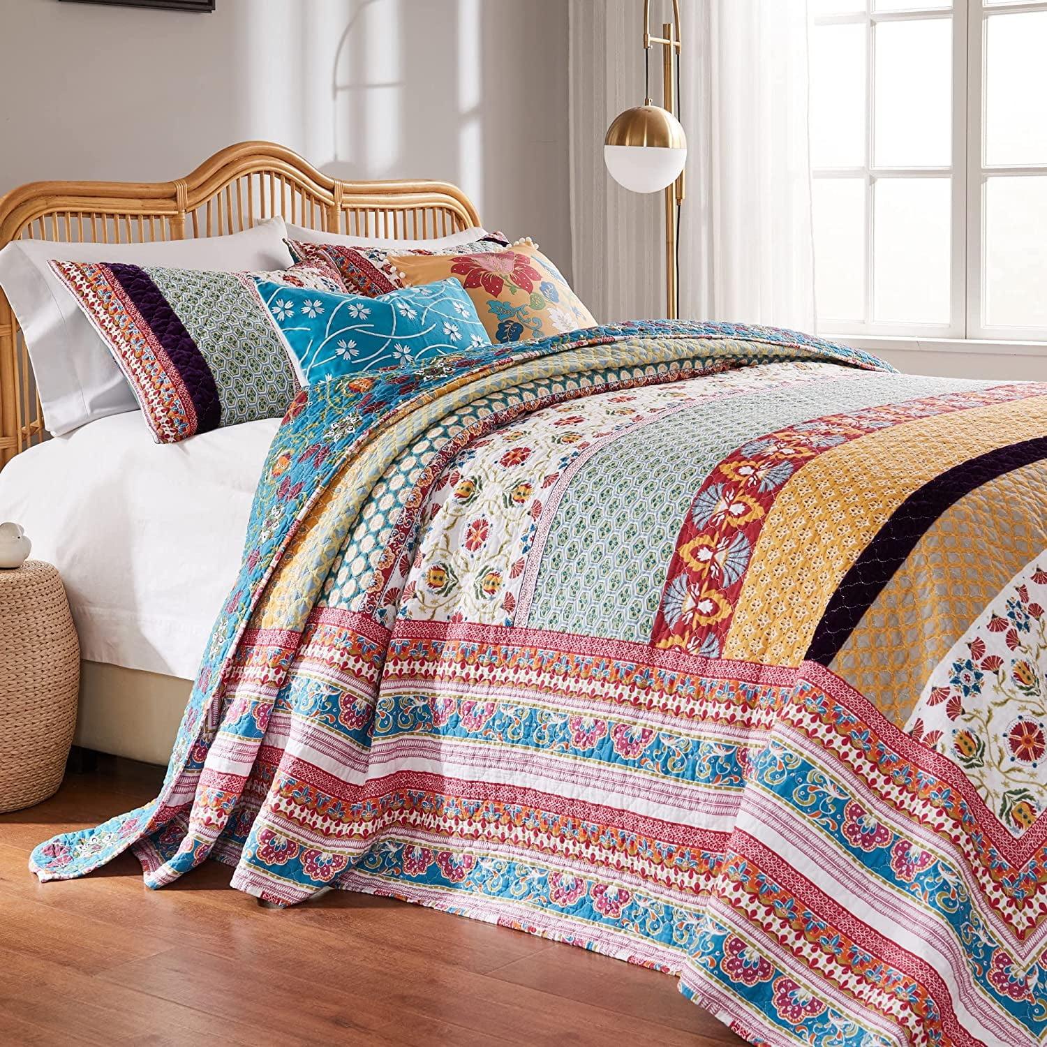 Thalia Boho Velvet Embellished Reversible Quilt Set