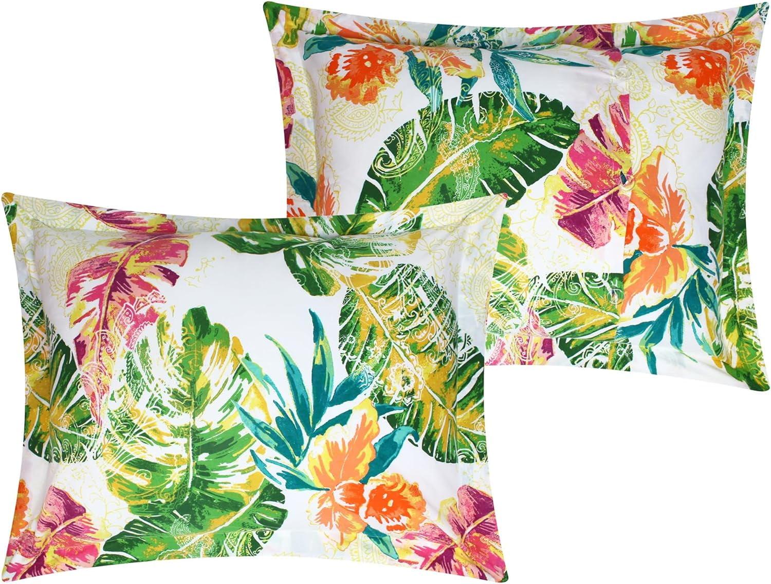 King Size Tropical Floral Cotton Hypoallergenic Pillow Sham