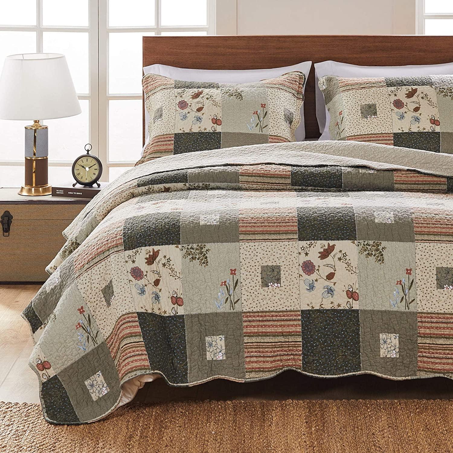 Sedona Quilt And Sham Set 3 Piece Multicolor by Greenland Home Fashion