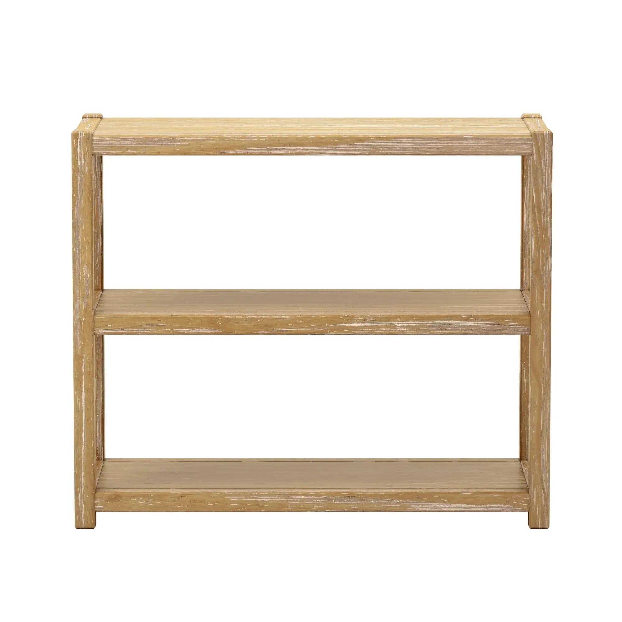 Greenport 30" Brushed Driftwood Modular Pine Wood Bookcase