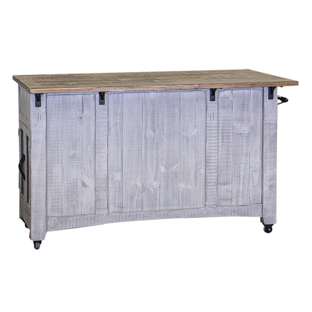 Greenview Kitchen Island - Distressed Gray