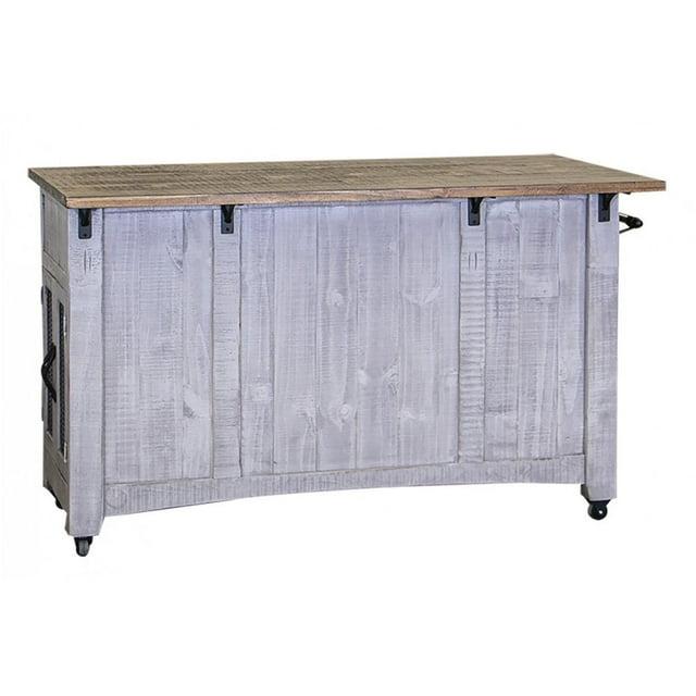 Greenview Kitchen Island - Distressed Gray