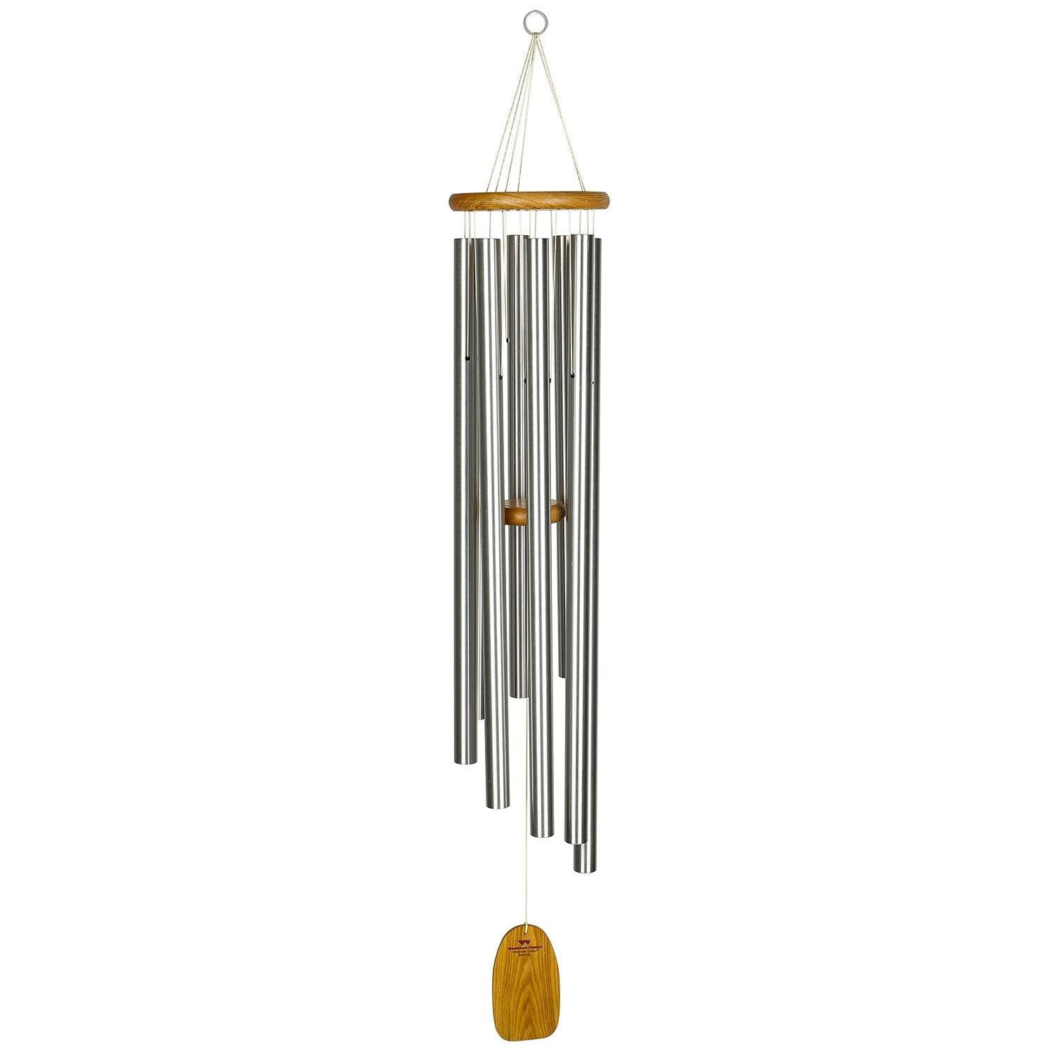 Gregorian Baritone Silver and Ash Wood Wind Chime