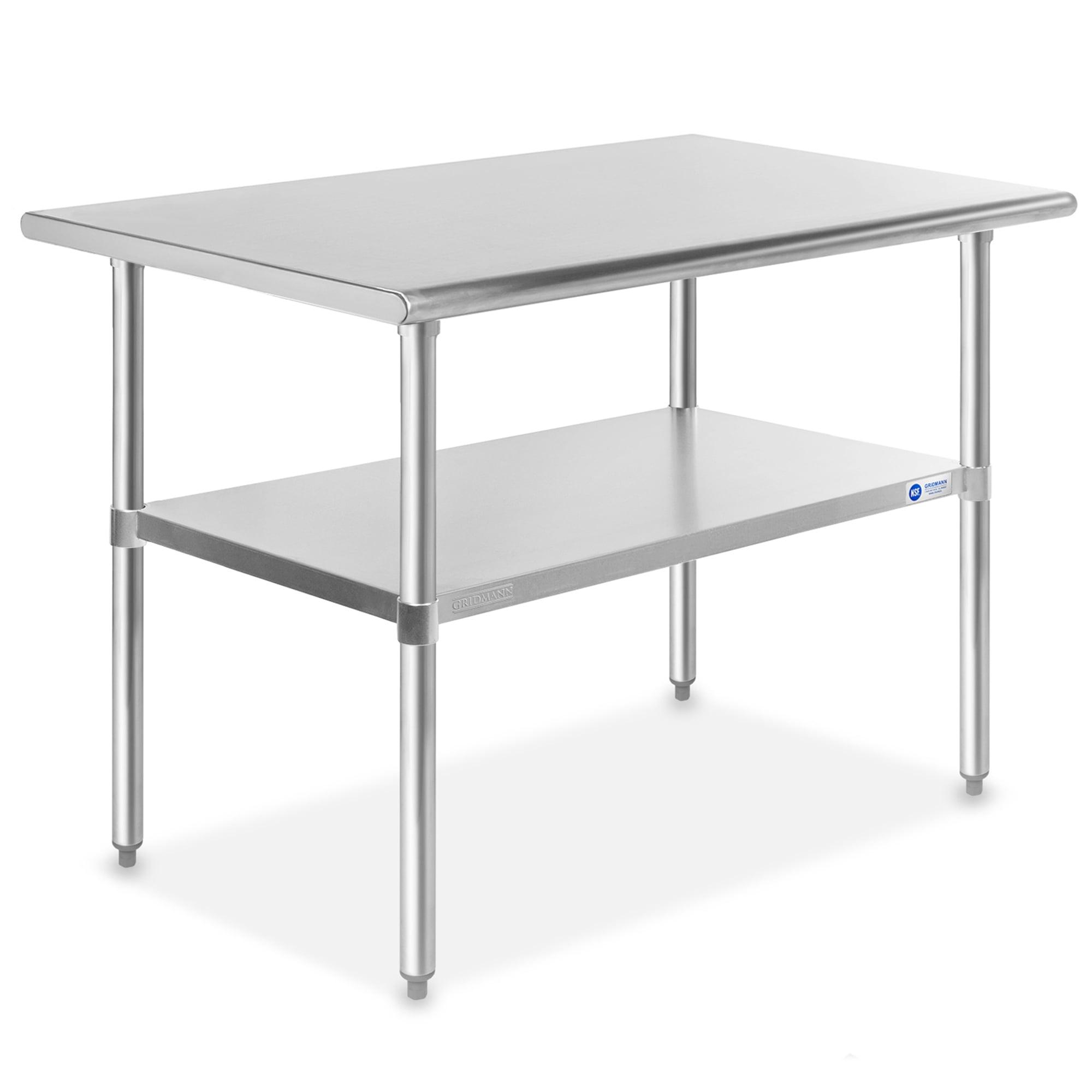 48" Stainless Steel Commercial Kitchen Prep Table with Undershelf