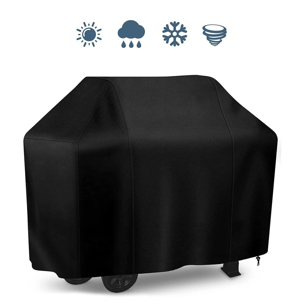 Black Heavy Duty Waterproof 58-Inch BBQ Grill Cover