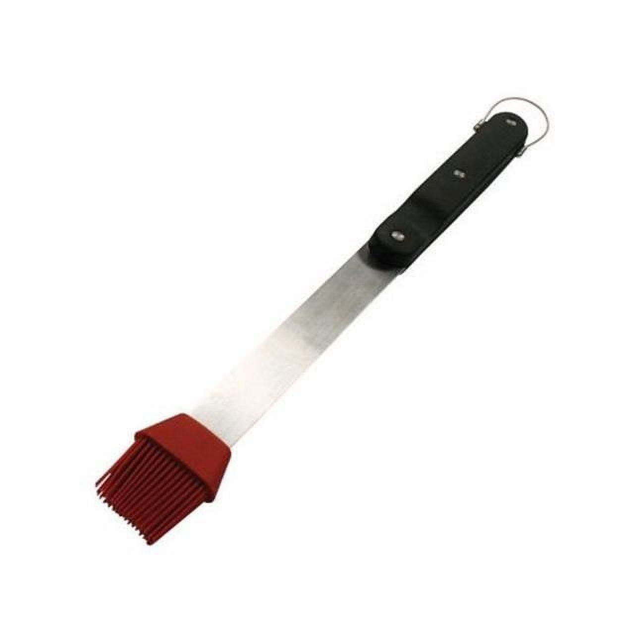 21" Black and Red Silicone Steel Grill Basting Brush