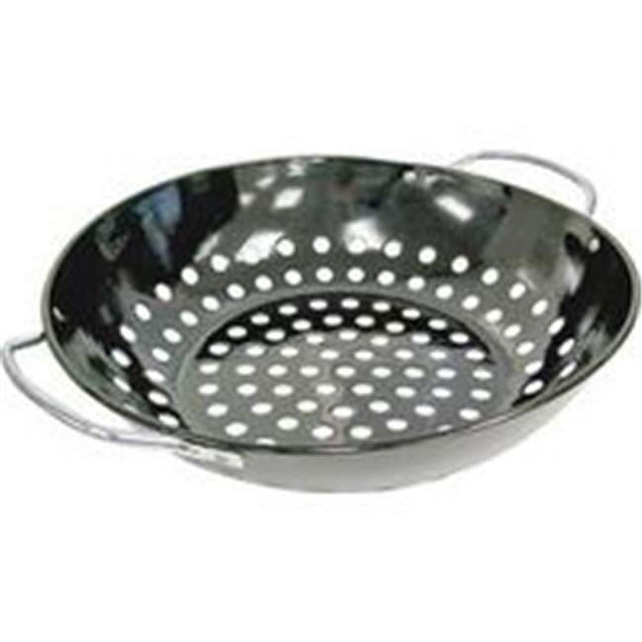 11-Inch Black Porcelain Coated Grill Wok Topper