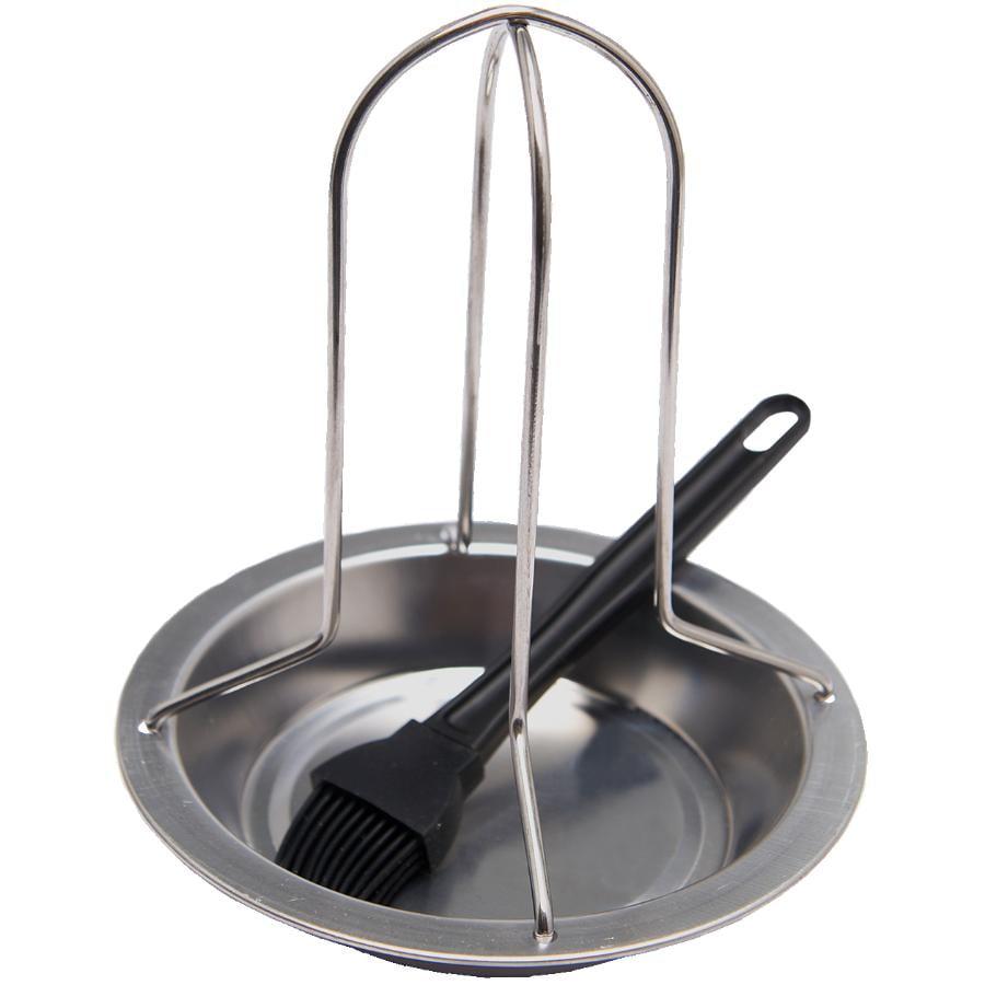Grillpro GrillPro Stainless Chicken Roaster and Brush