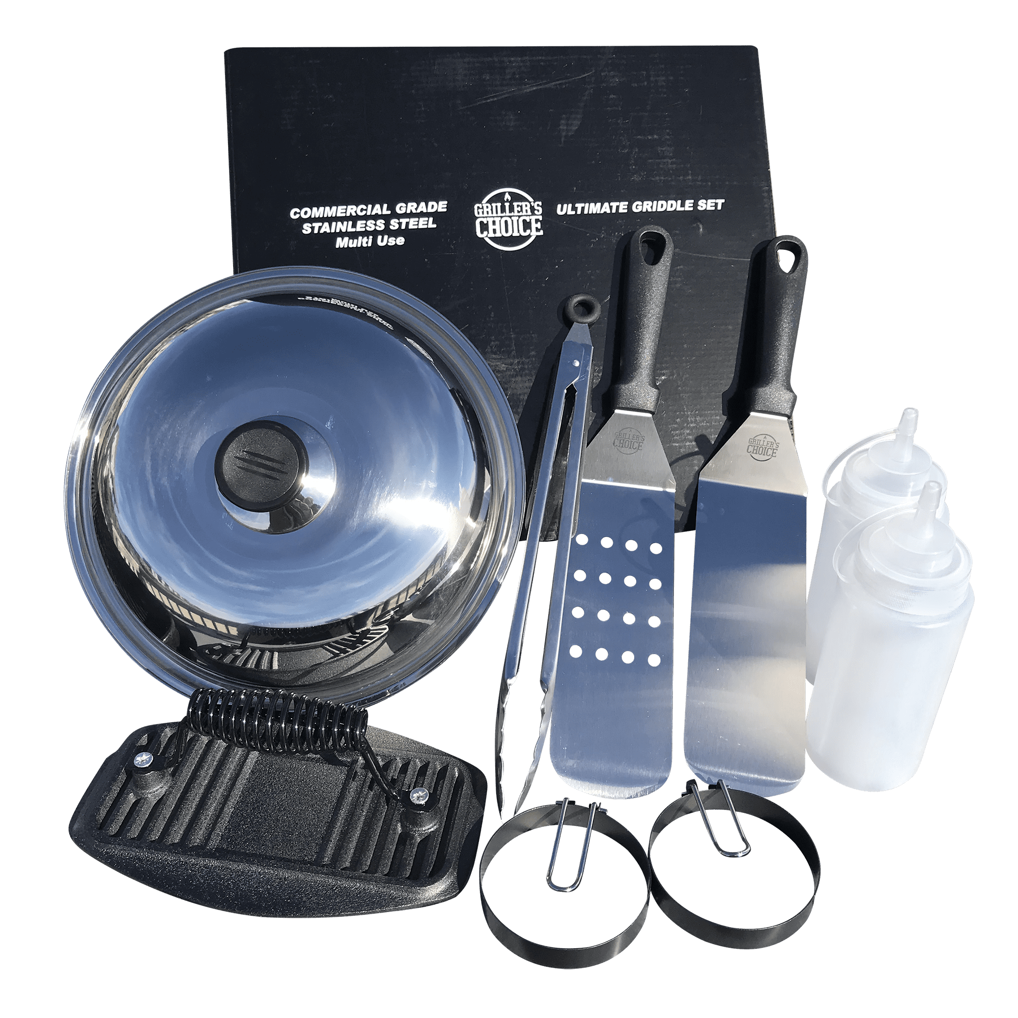 Grillers Choice Stainless Steel Dishwasher Safe Griddle Set