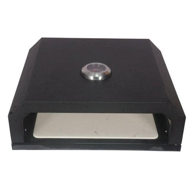 GrillFest Grill Top Outdoor Pizza Oven - Baking Stone, Stainless Steel Sides