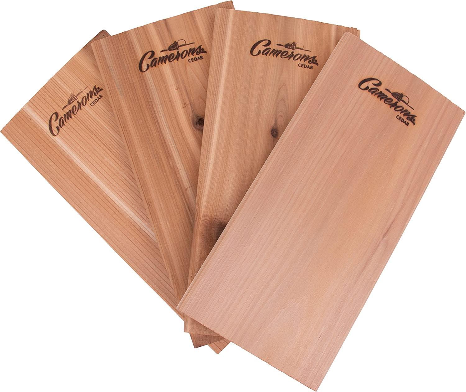 Grilling Planks - 4 Pack Cedar - Premium 5.5 x 11.5 Western Cedar for Barbecue Salmon, Seafood, Steak, Burgers, Pork Chops, Vegetables and More!