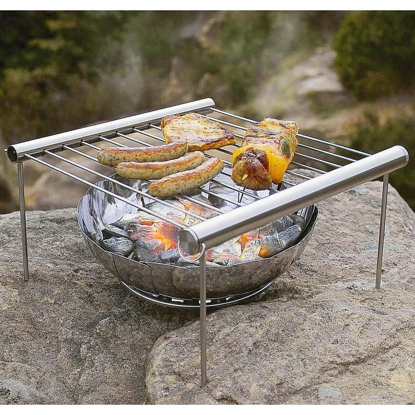 Compact Stainless Steel Portable Camping Grill