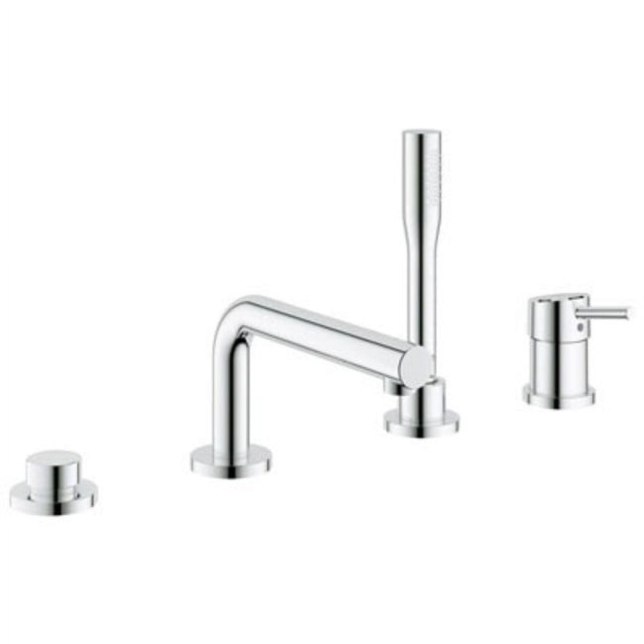 StarLight Chrome Deck Mounted Roman Tub Faucet with Handshower