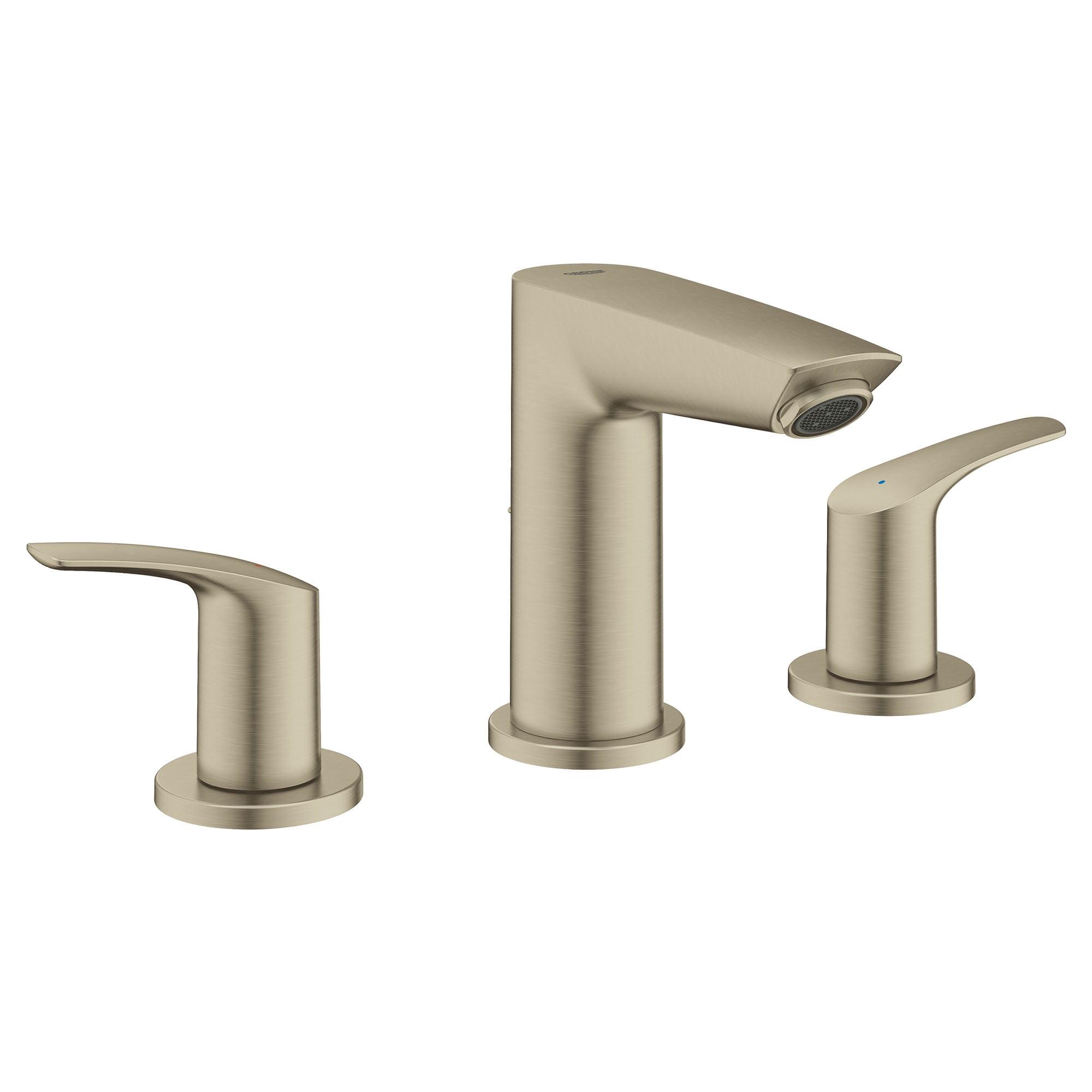 Eurosmart Brushed Nickel 8" Widespread 2-Handle Bathroom Faucet