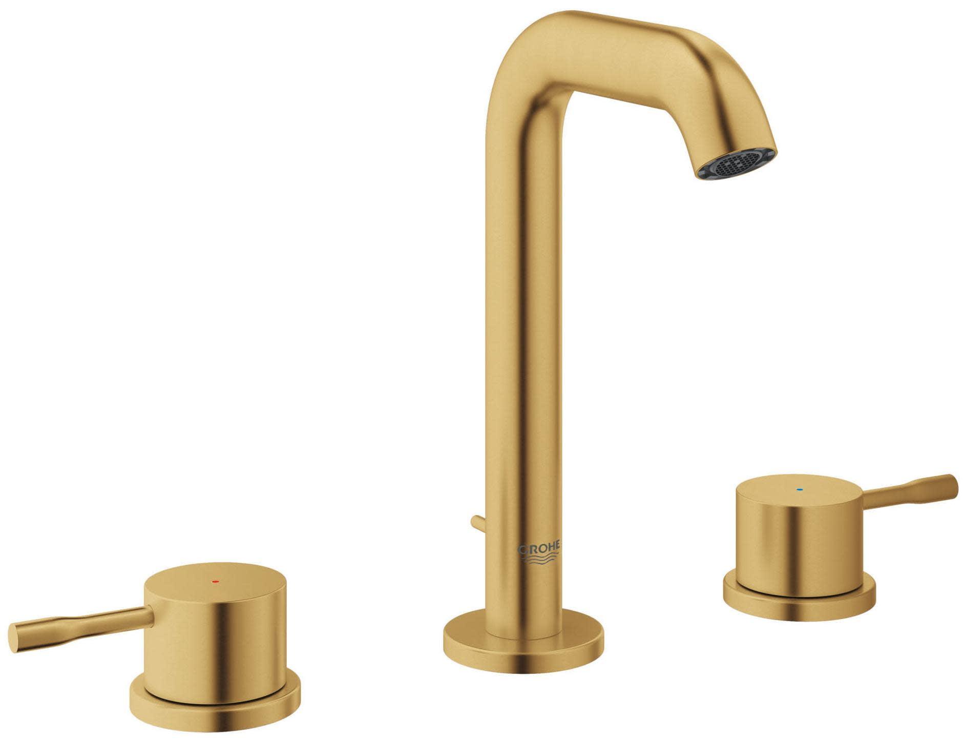 Essence Grey Chrome Brass Widespread Bathroom Faucet