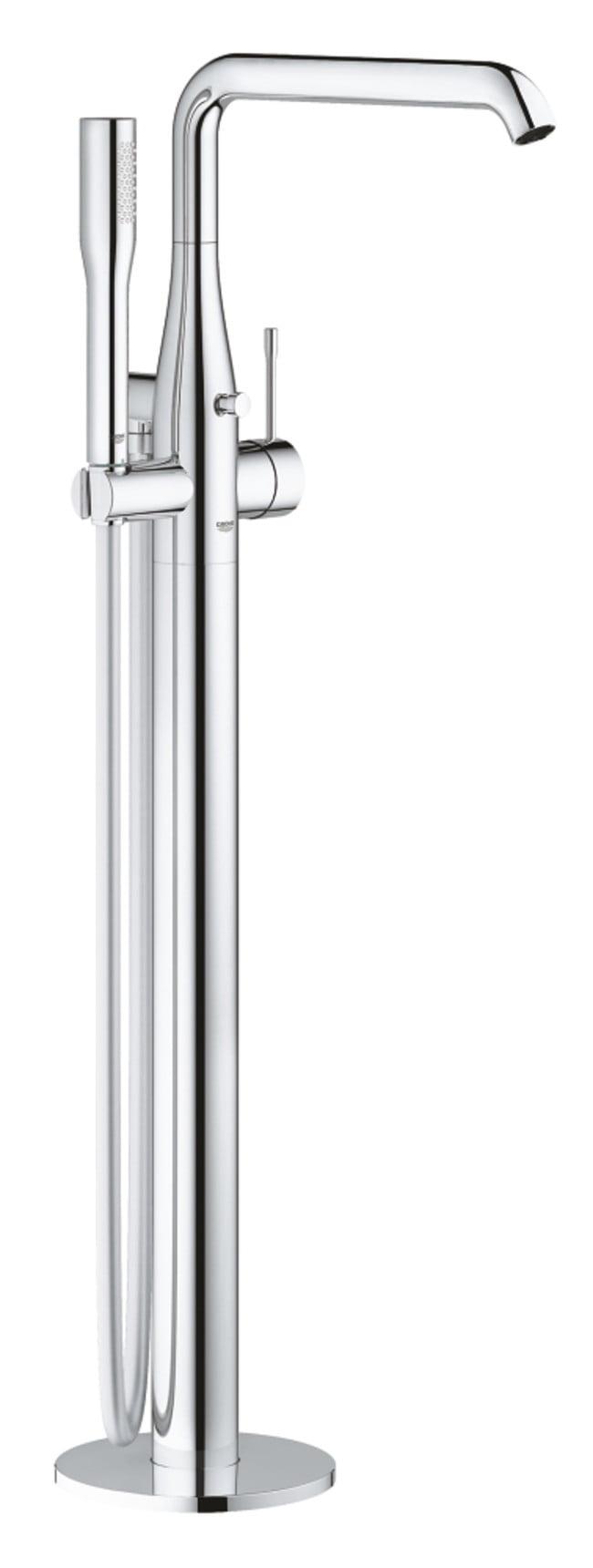 Essence Sleek Chrome 34'' Floor Mounted Tub Filler with Handshower