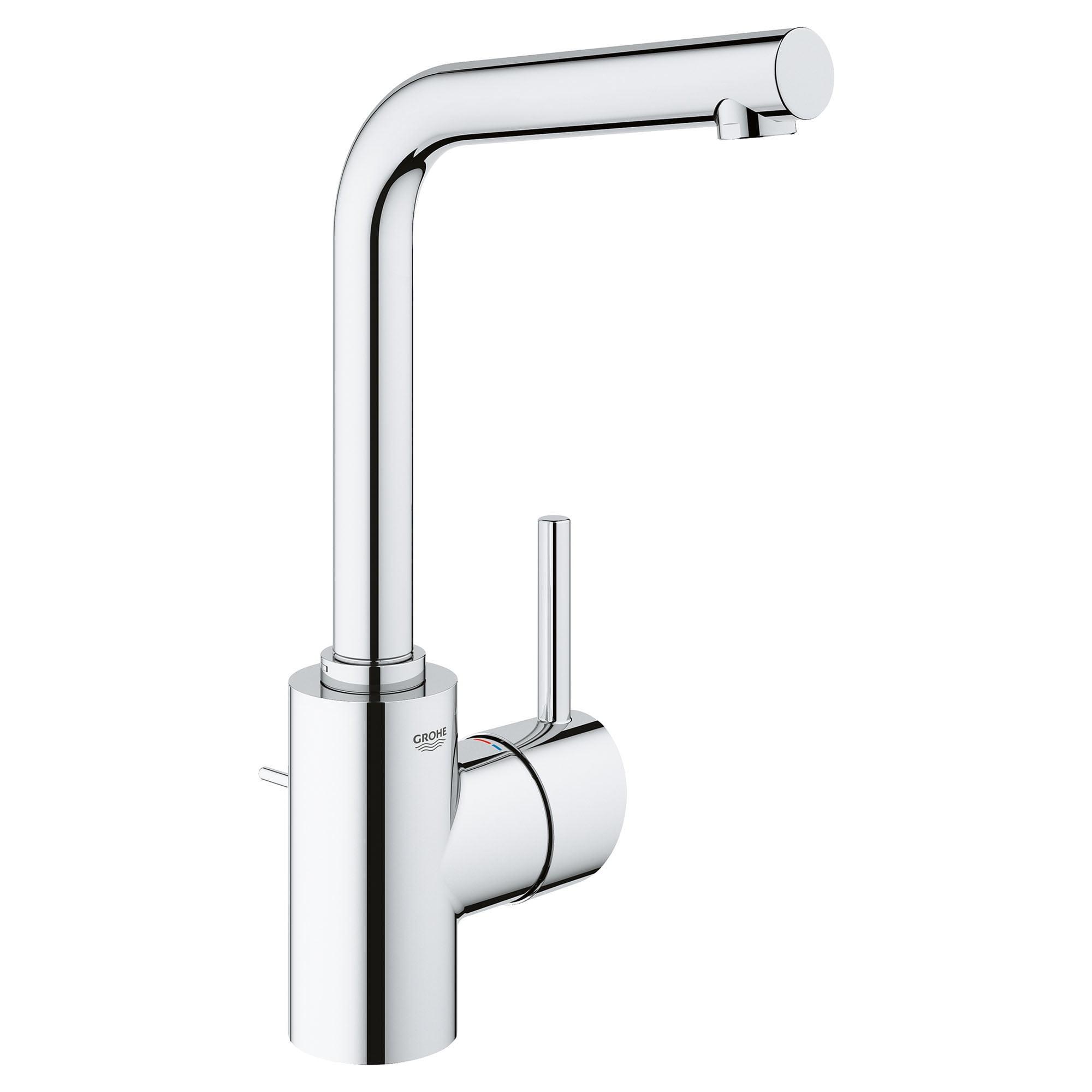 Sleek High Arc Starlight Chrome Single-Handle Bathroom Faucet