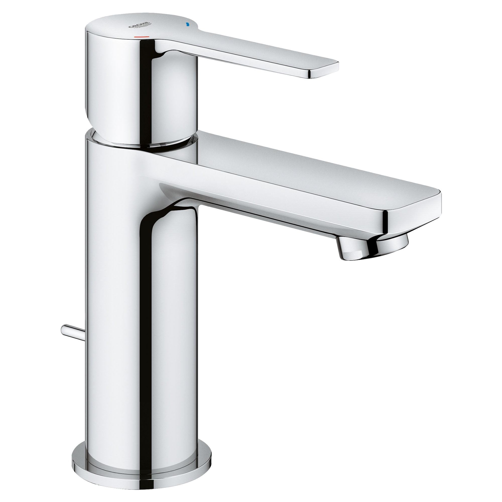 Chrome Single Hole Bathroom Faucet with Drain Assembly