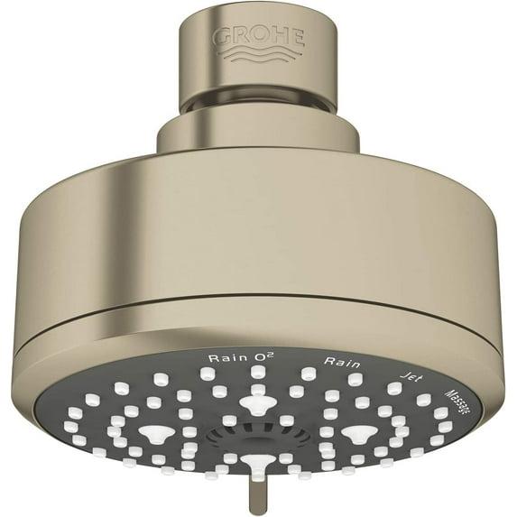 Tempesta Fixed 4-Setting Shower Head Rain O2 Rain Massage Jet Settings