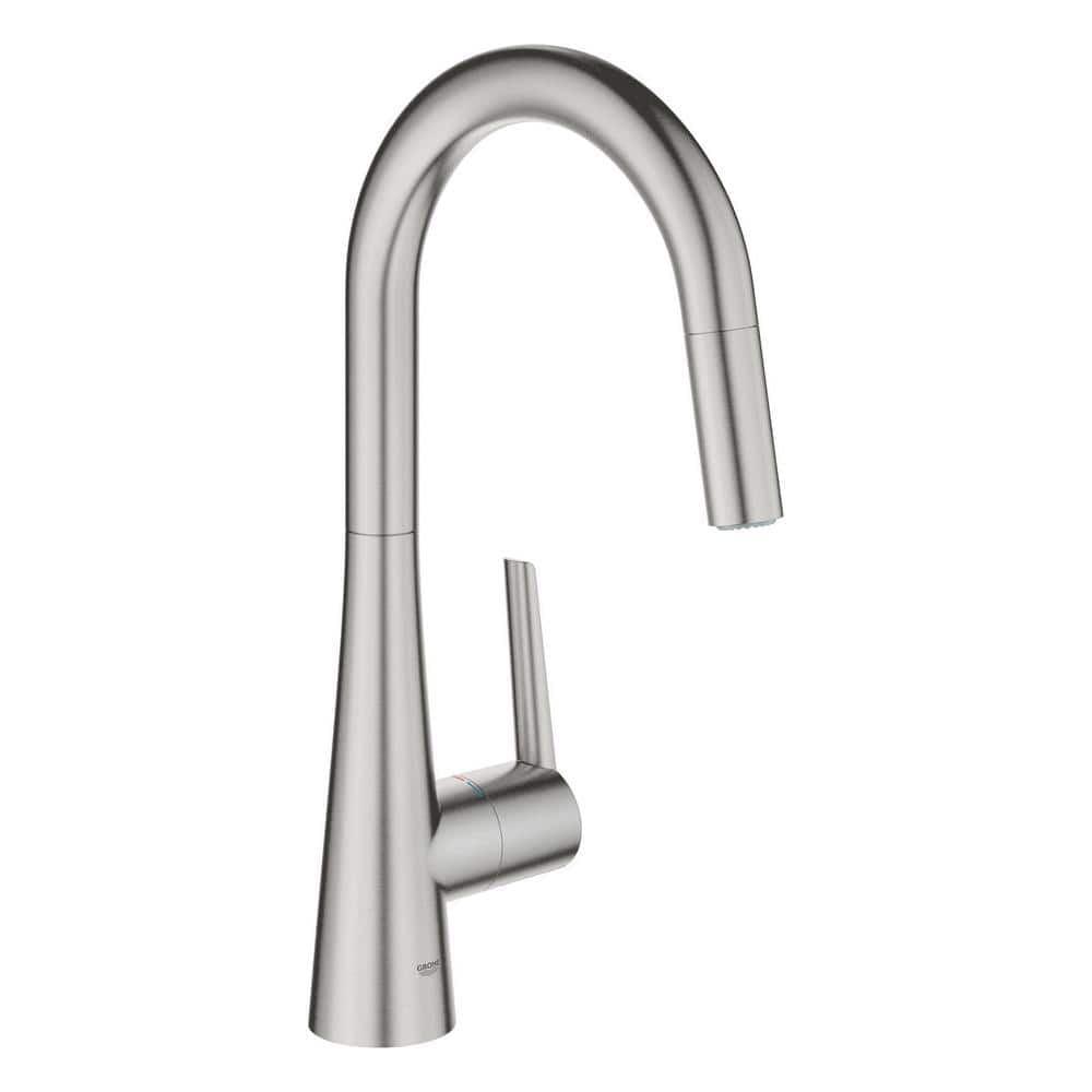 Zedra Pull Down Touch Single Handle Kitchen Faucet with Accessories