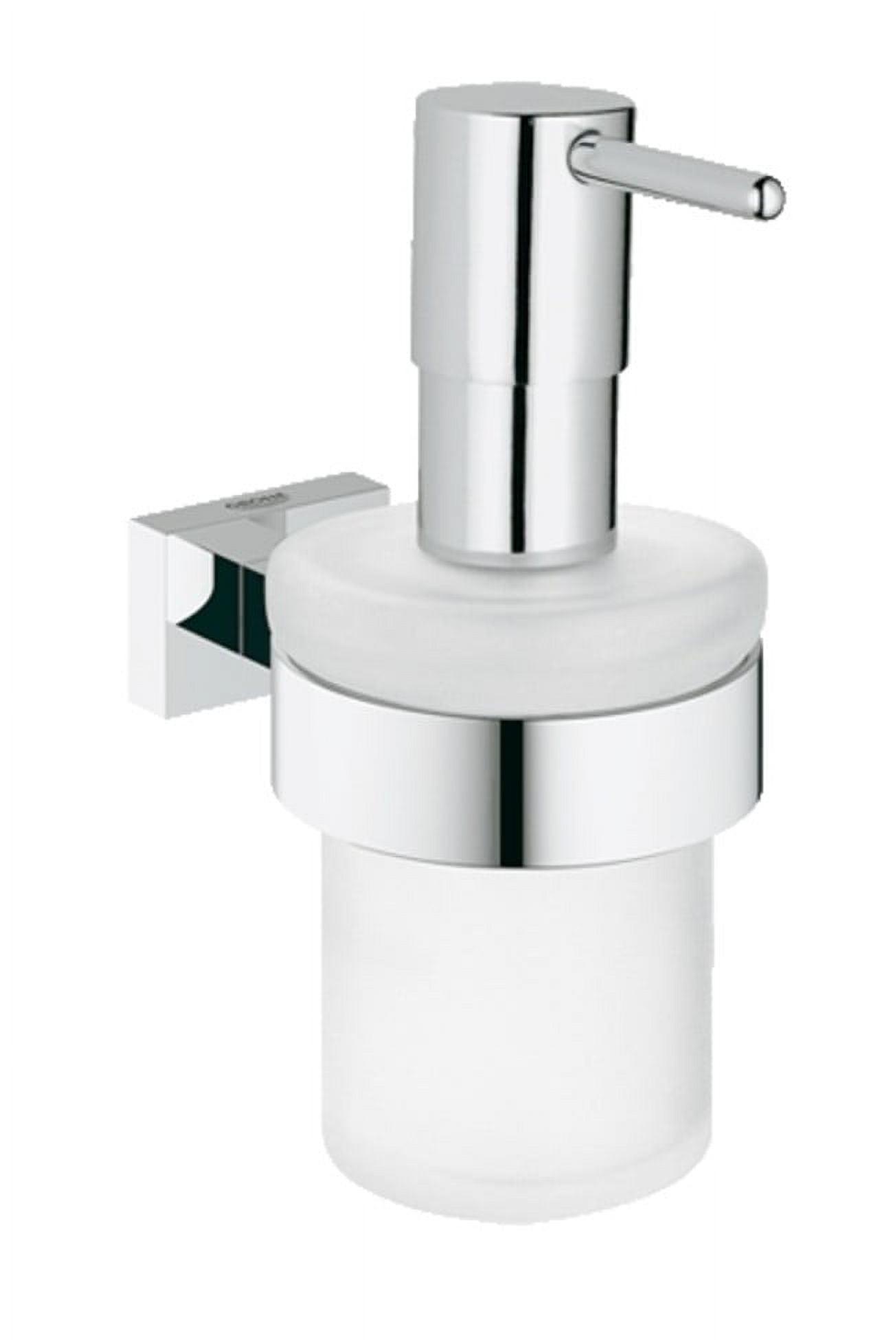 Essentials Cube Modern Chrome Wall-Mounted Soap Dispenser