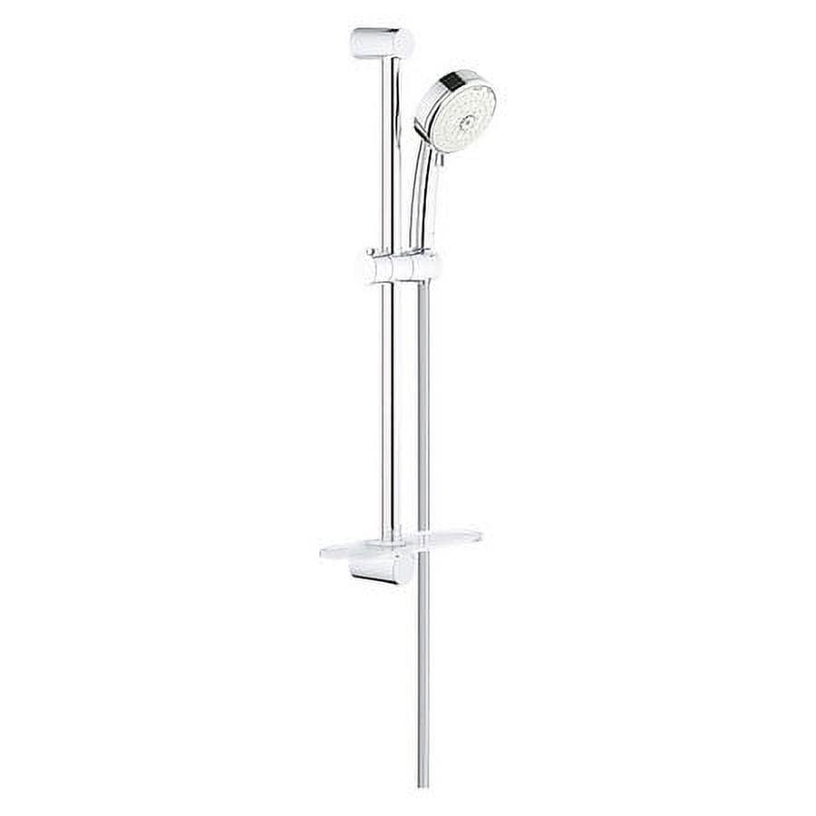 Chrome Adjustable Handheld Shower Head with Slide Bar