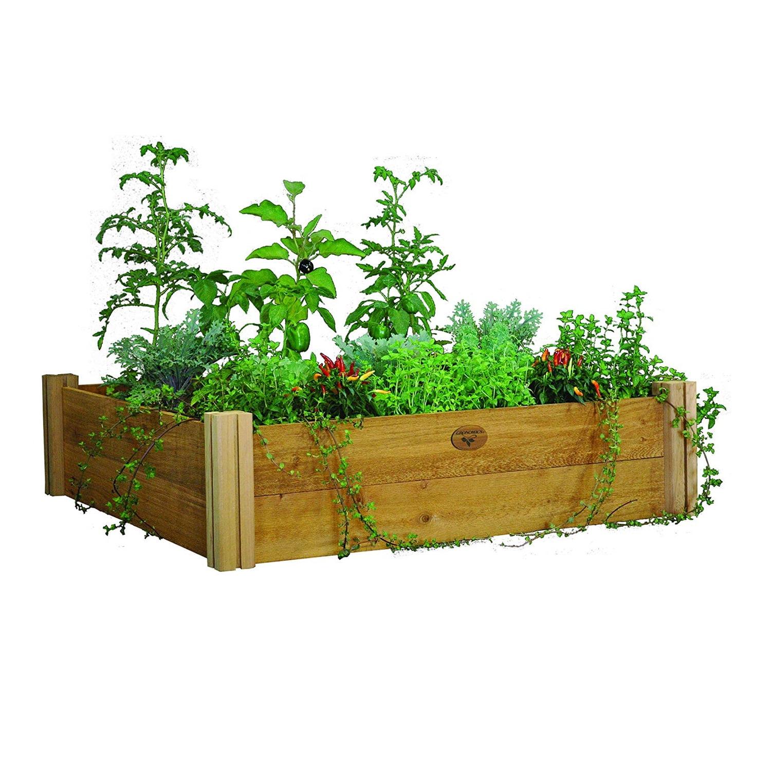 Natural Cedar Modular Raised Garden Bed 48 x 48 x 13 Inches