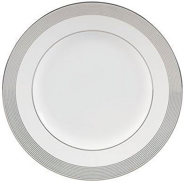 Black and Platinum Porcelain Round Salad Plate