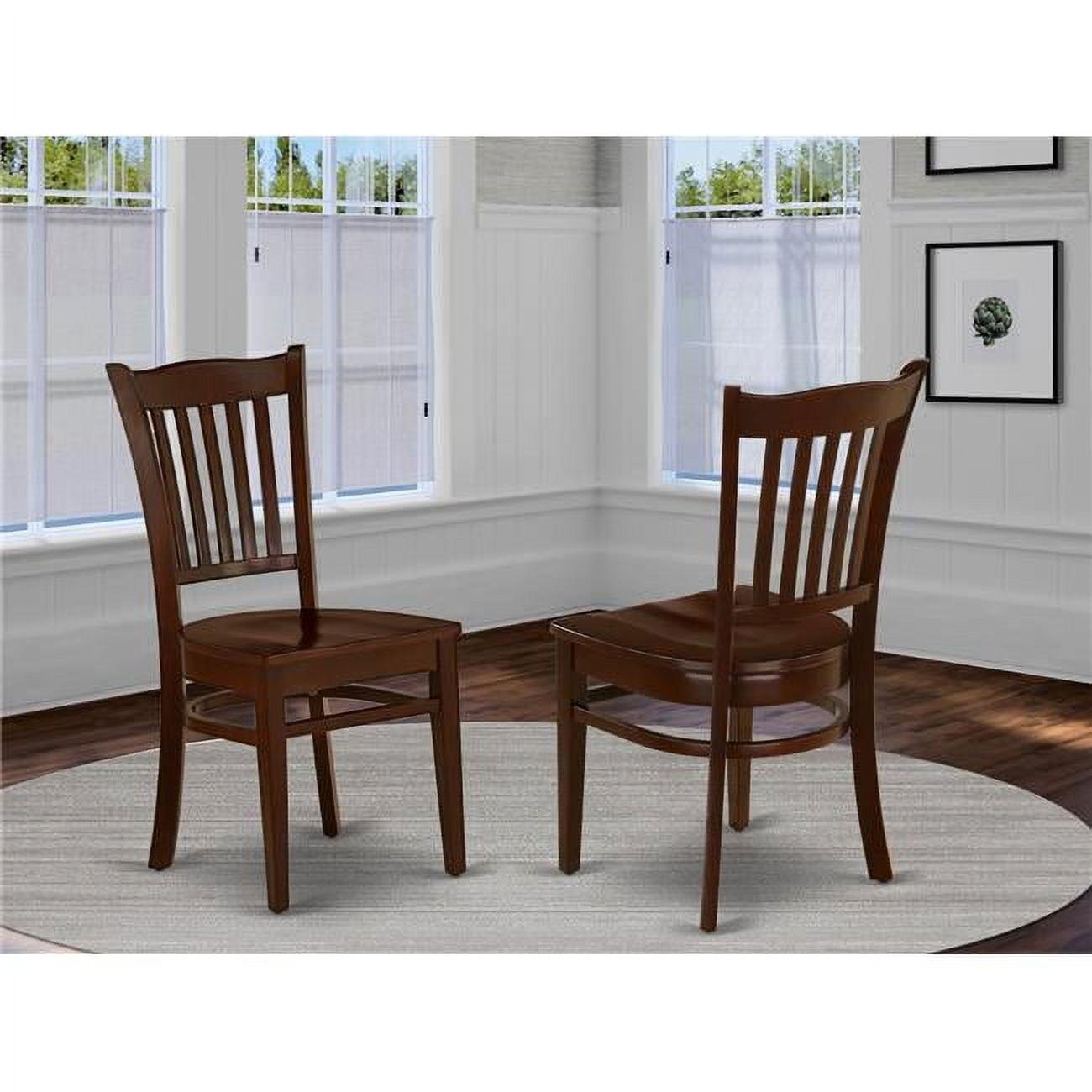 Groton Solid Mahogany Wood Slat Dining Chair Set of 2