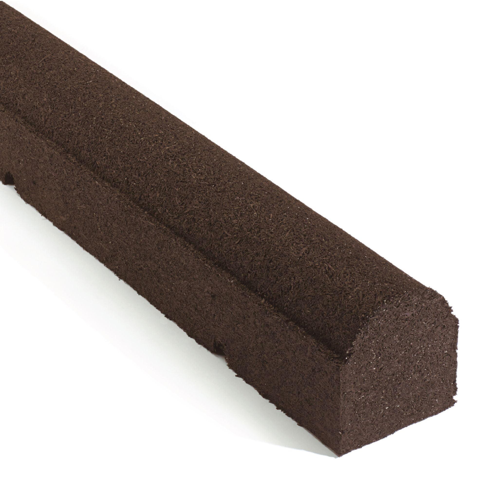 Earth-Tone Brown Recycled Rubber Playground Edging, 92"