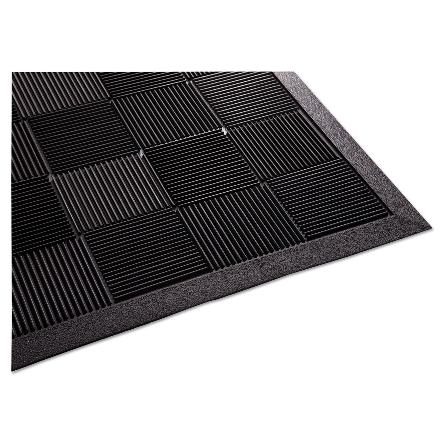 Guardian Black 2' x 3' Rubber Parquet Wiper Scraper Mat