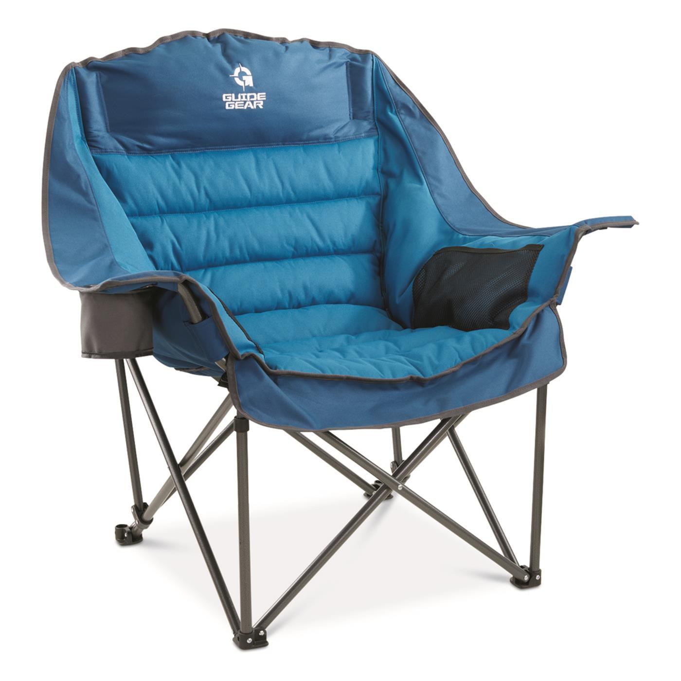 Guide Gear Blue Oversized XL Padded Camping Chair with Arms