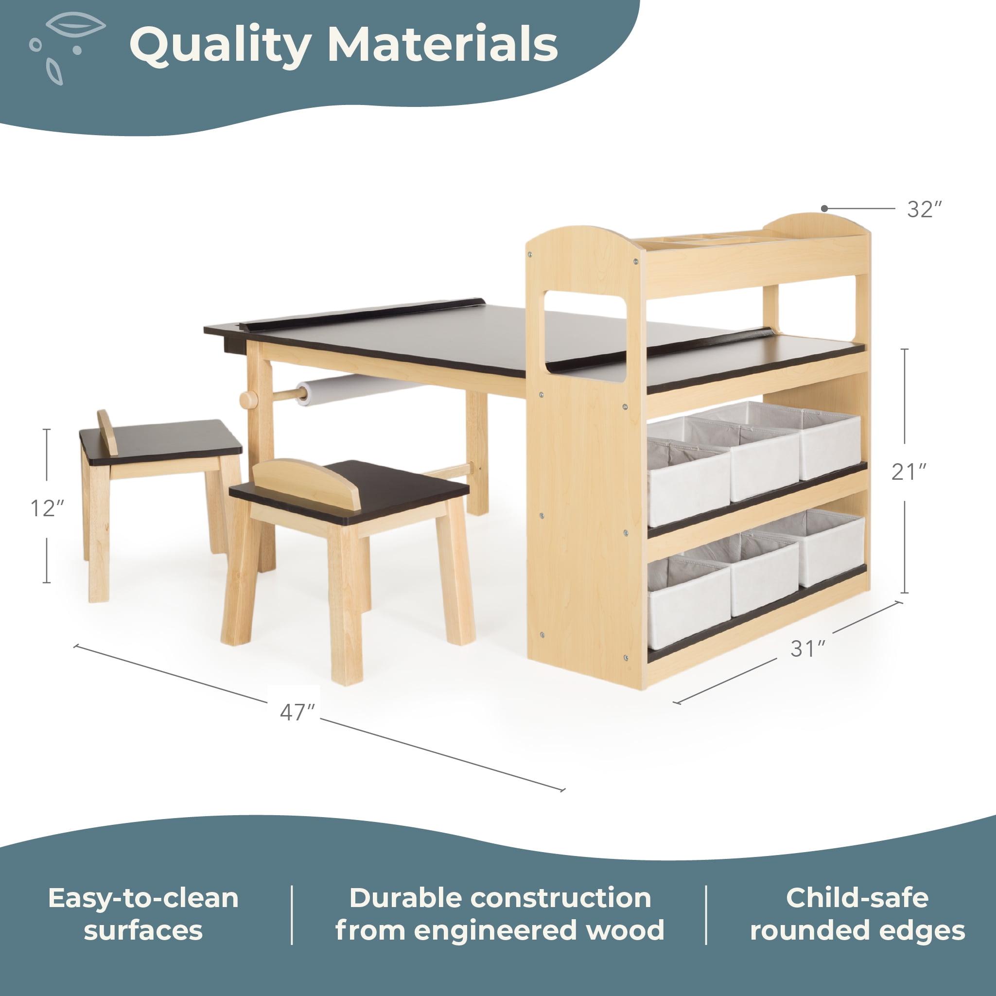 Kids Deluxe Art Center and Stool Set