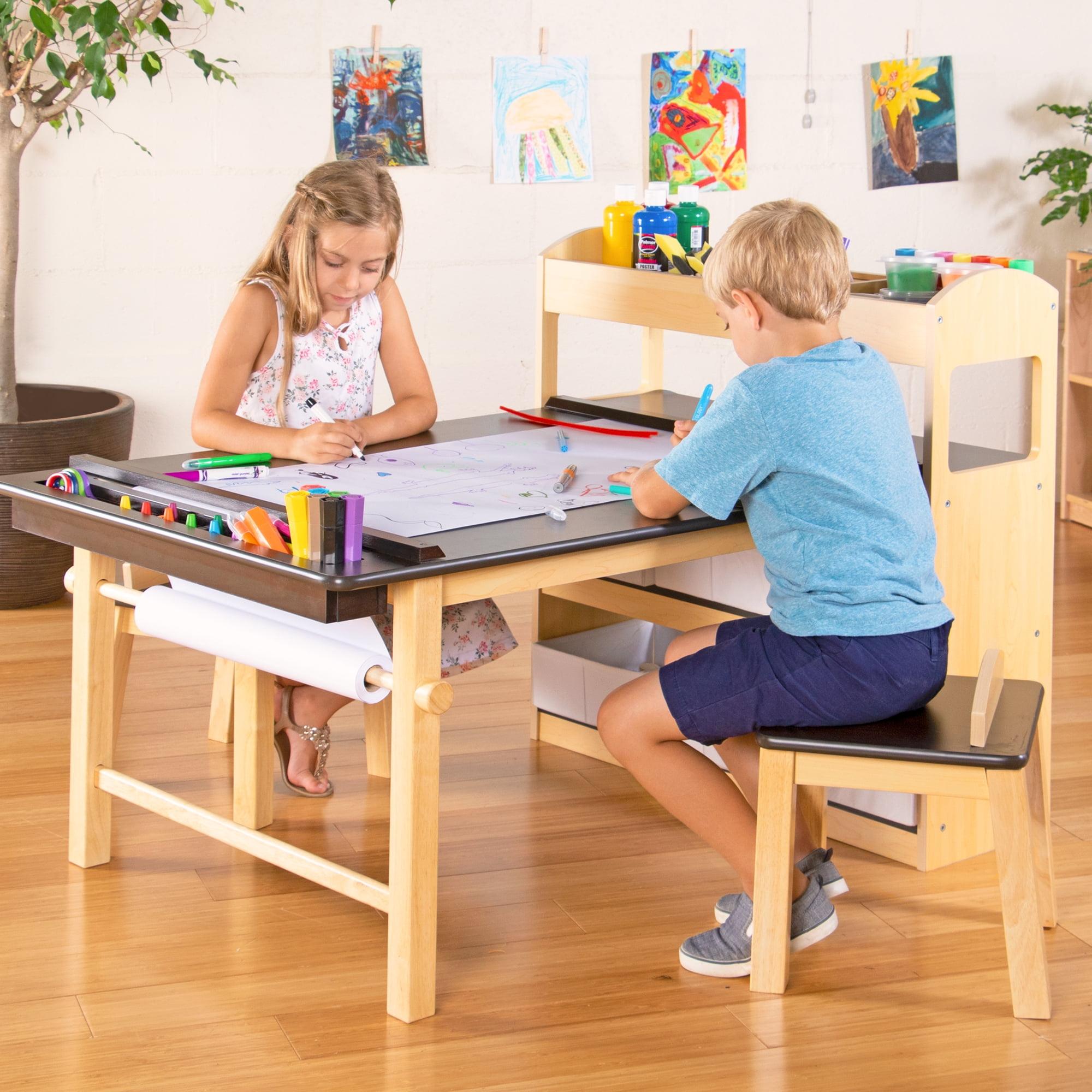 Kids Deluxe Art Center and Stool Set