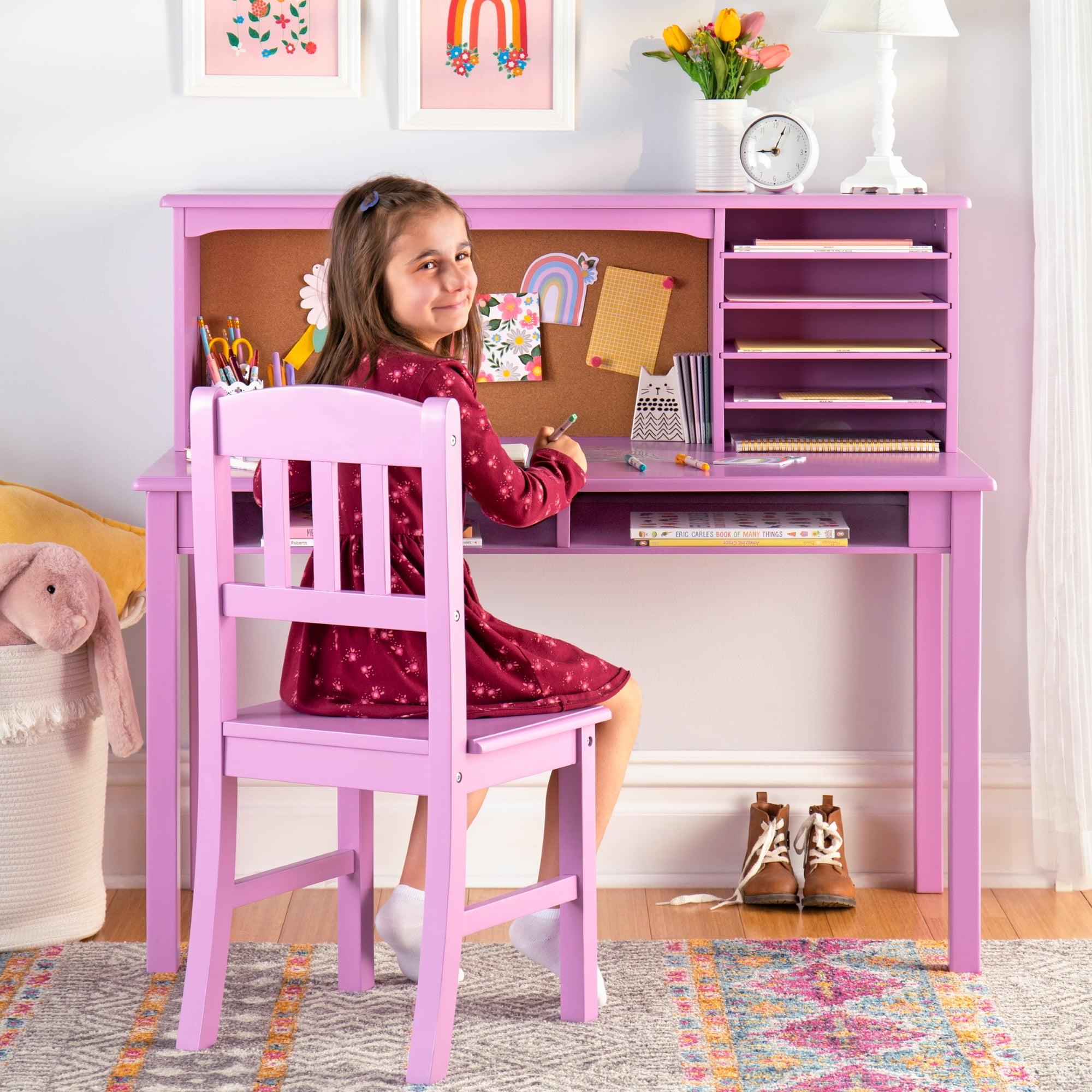 Kids Media Desk Hutch and Chair Set