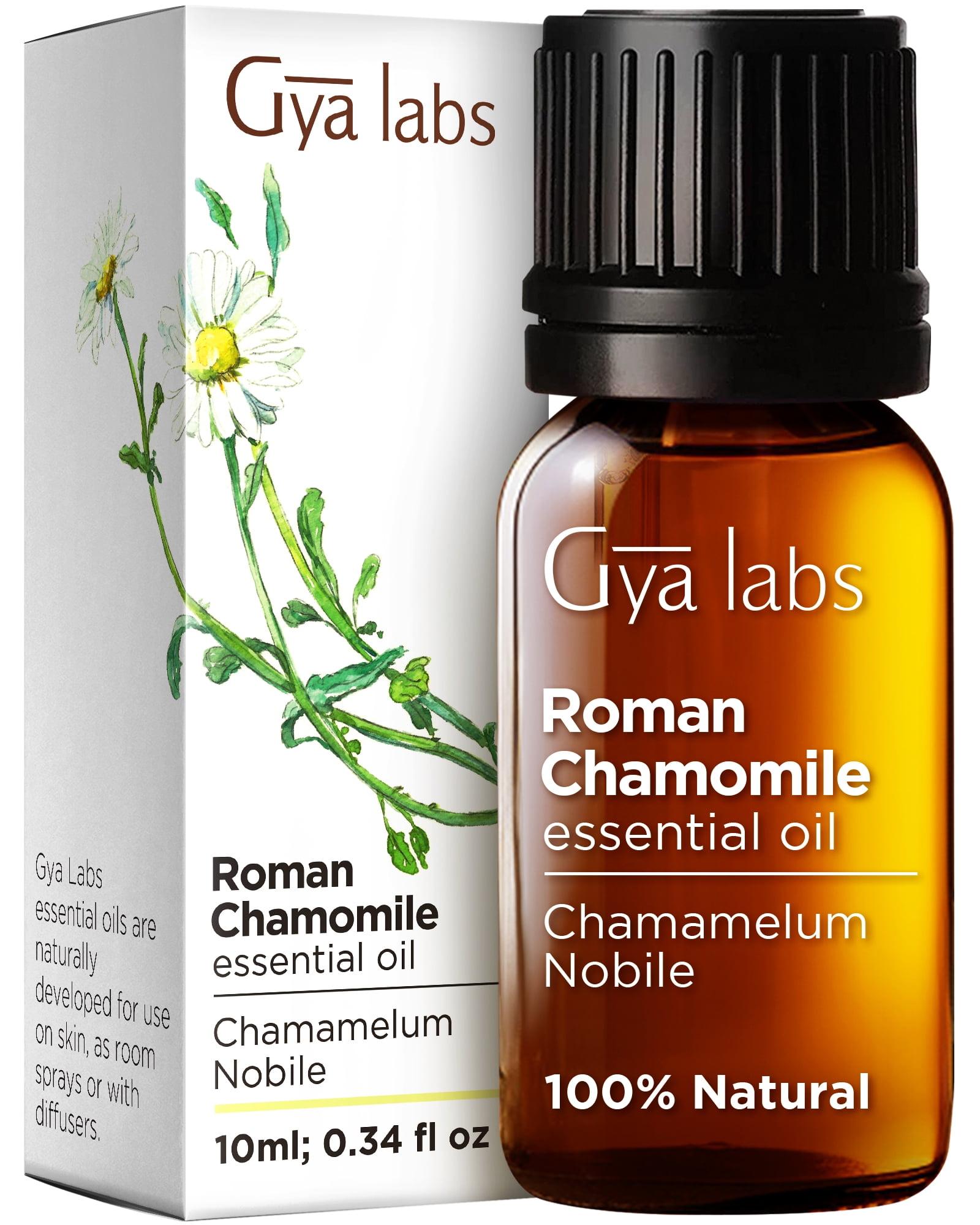 Gya Labs Roman Chamomile Essential Oil for Diffuser, Face & Skin, Roman Chamomile Oils for Aromatherapy - 0.34 fl oz
