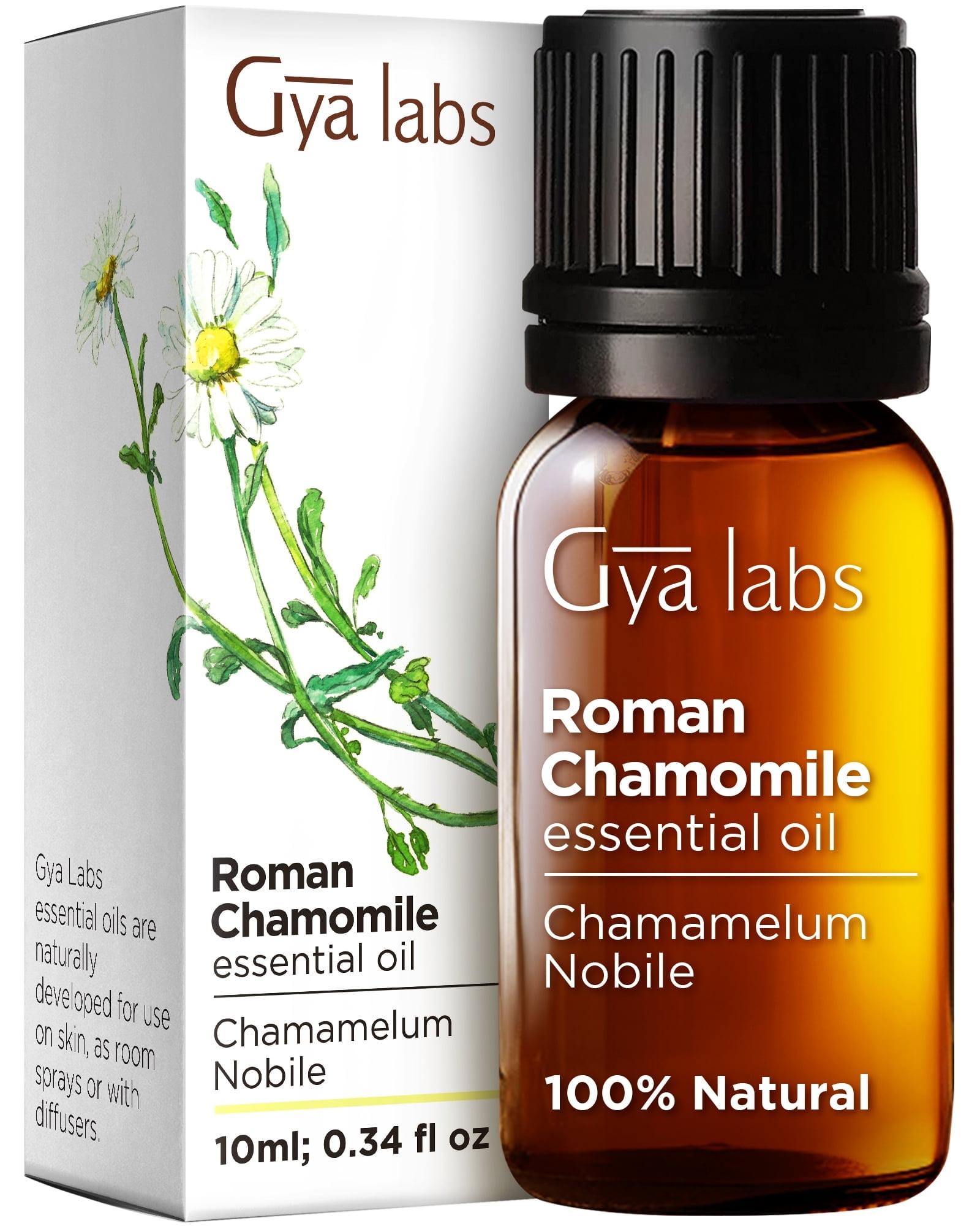 Gya Labs Roman Chamomile Essential Oil for Diffuser, Face & Skin, Roman Chamomile Oils for Aromatherapy - 0.34 fl oz