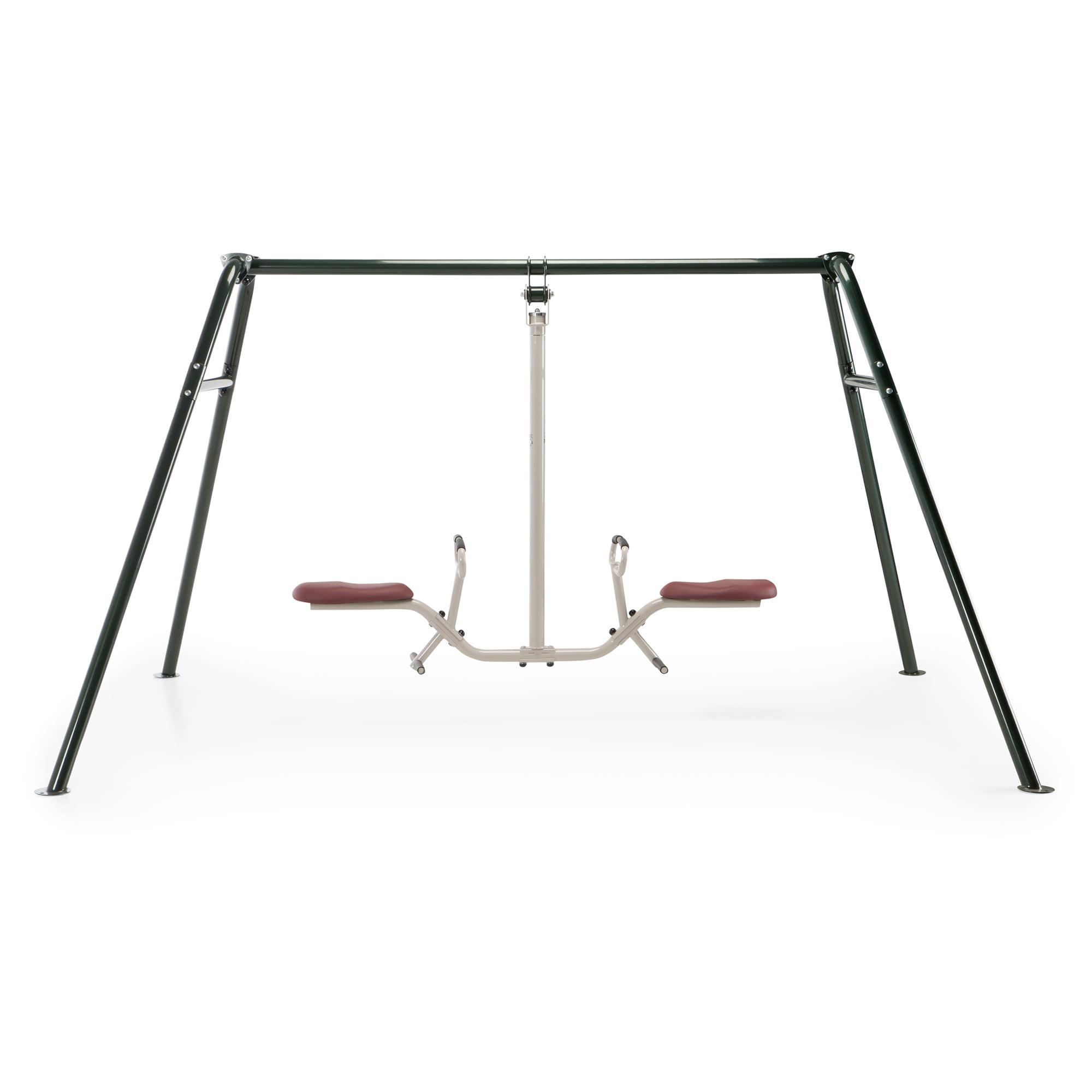 Dual Seat Alloy Steel 360-Degree Tilt-A-Swing Set